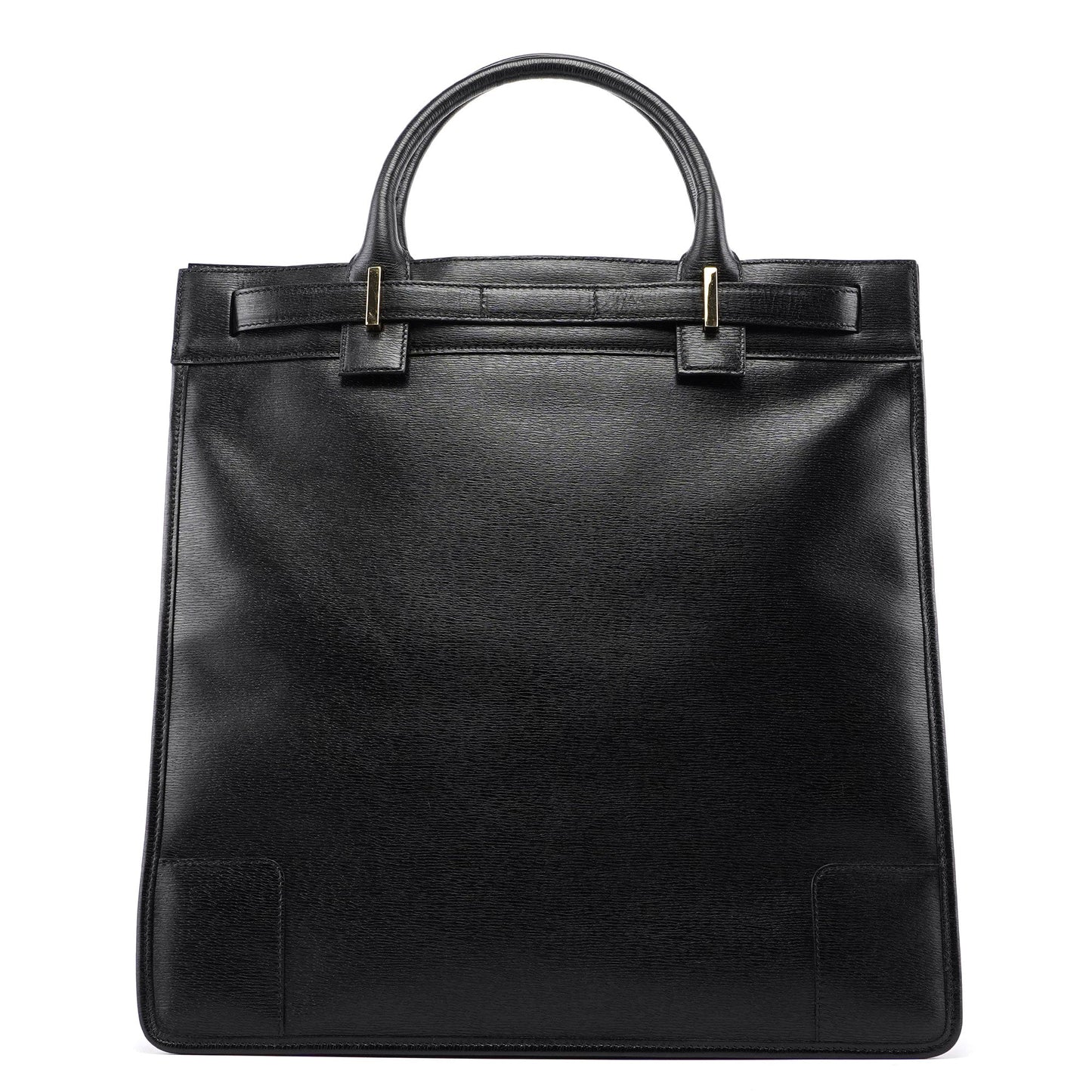 002 1091 Black Leather Tote Bag