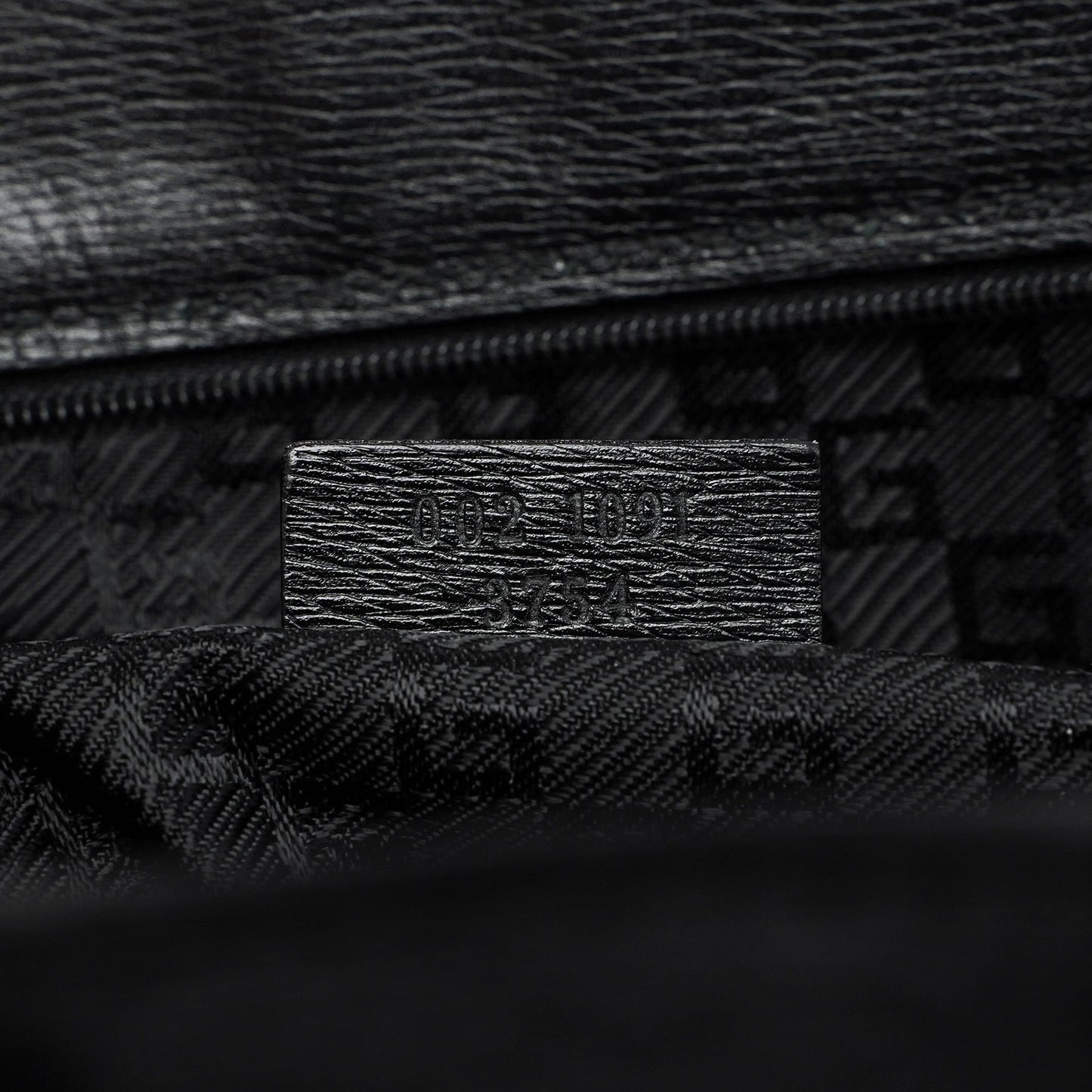 002 1091 Black Leather Tote Bag