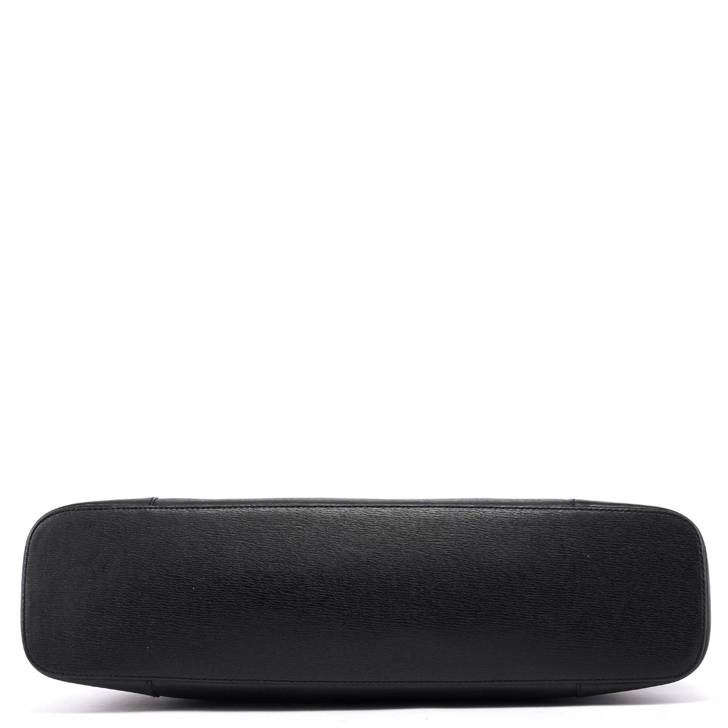 002 1122 Black Leather Tote Bag