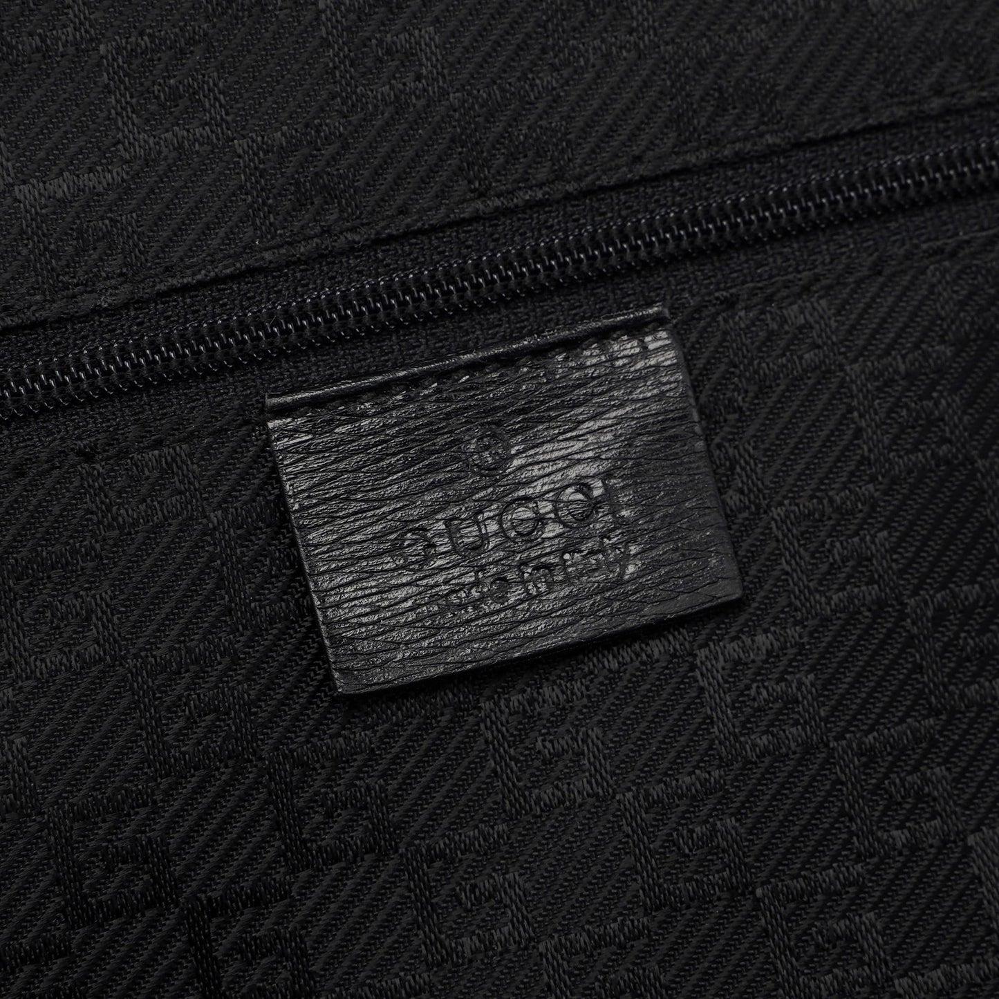 002 1122 Black Leather Tote Bag