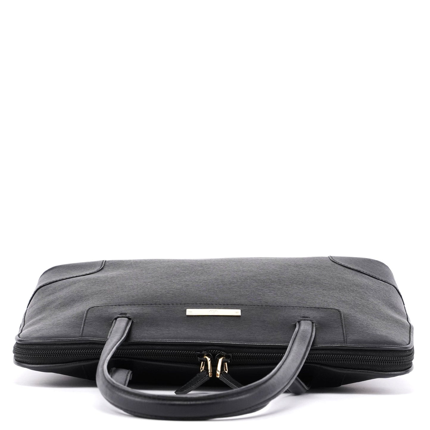 002 1122 Black Leather Tote Bag