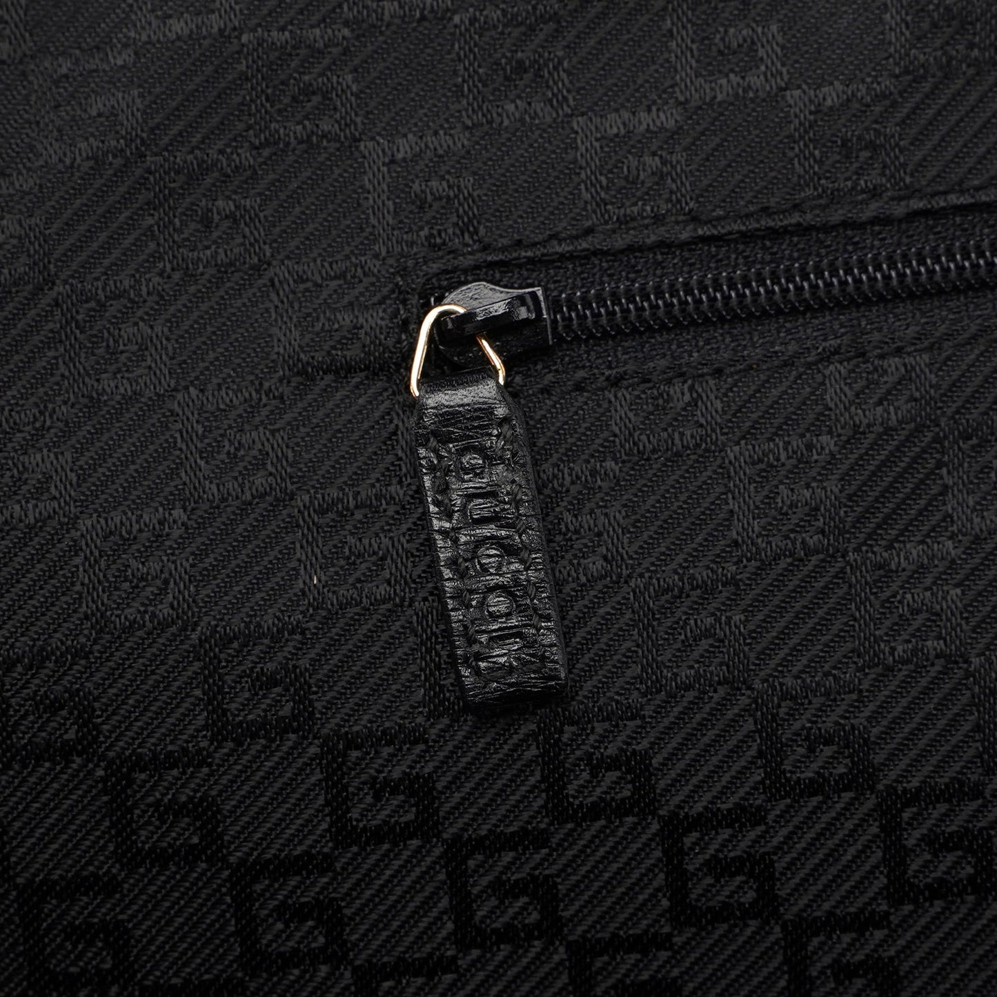 002 1122 Black Leather Tote Bag