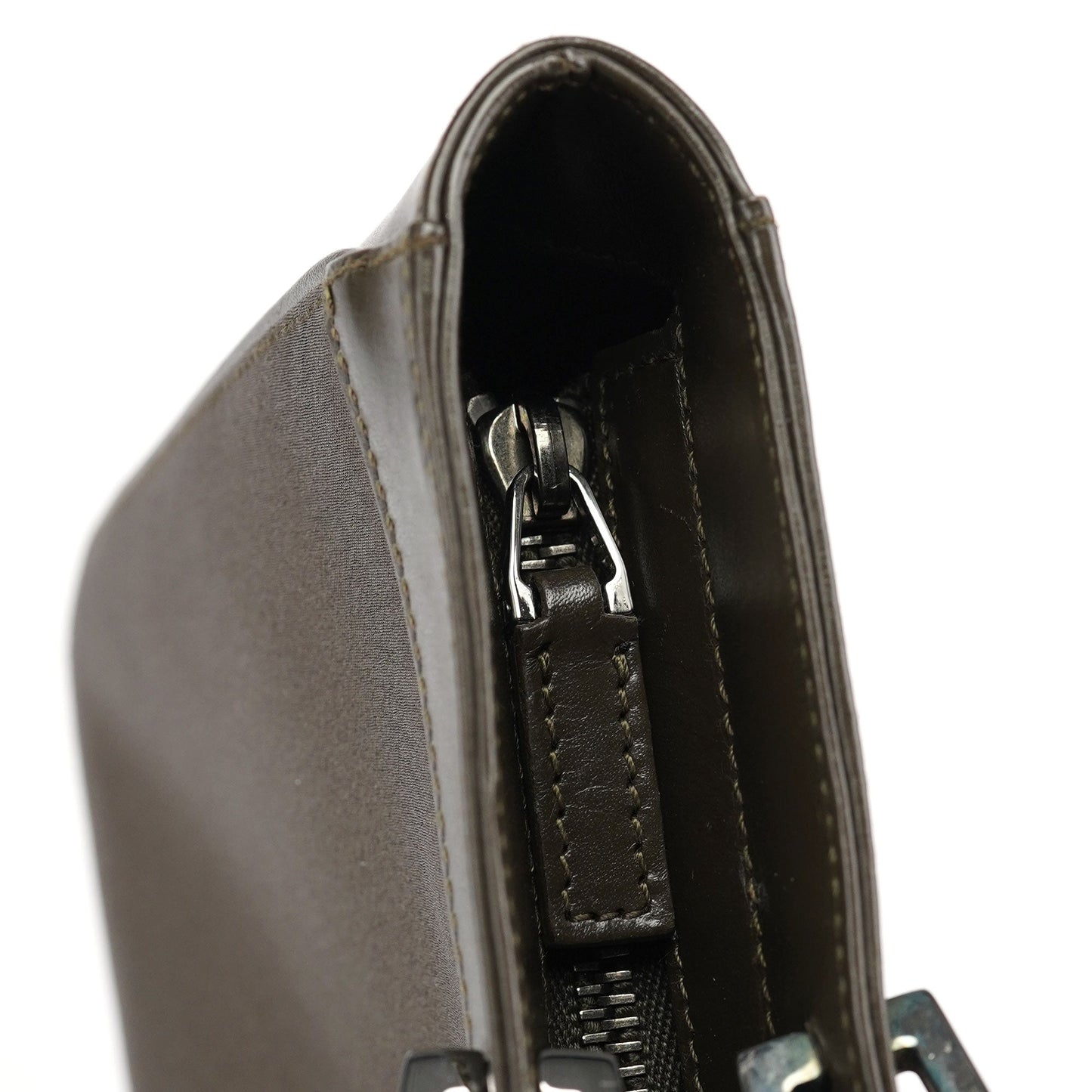 002 1132 Olive Satin Jackie Tote Bag