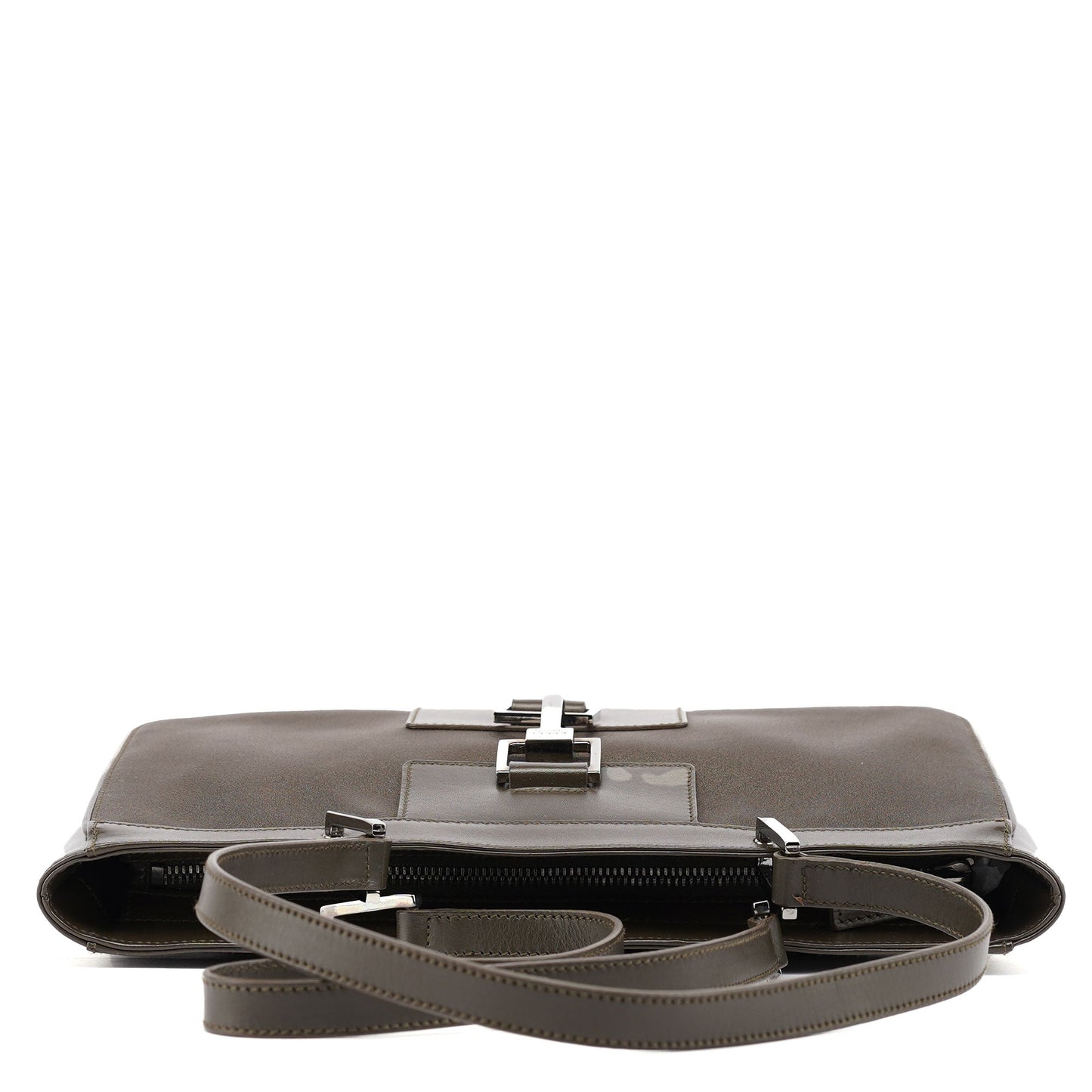 002 1132 Olive Satin Jackie Tote Bag