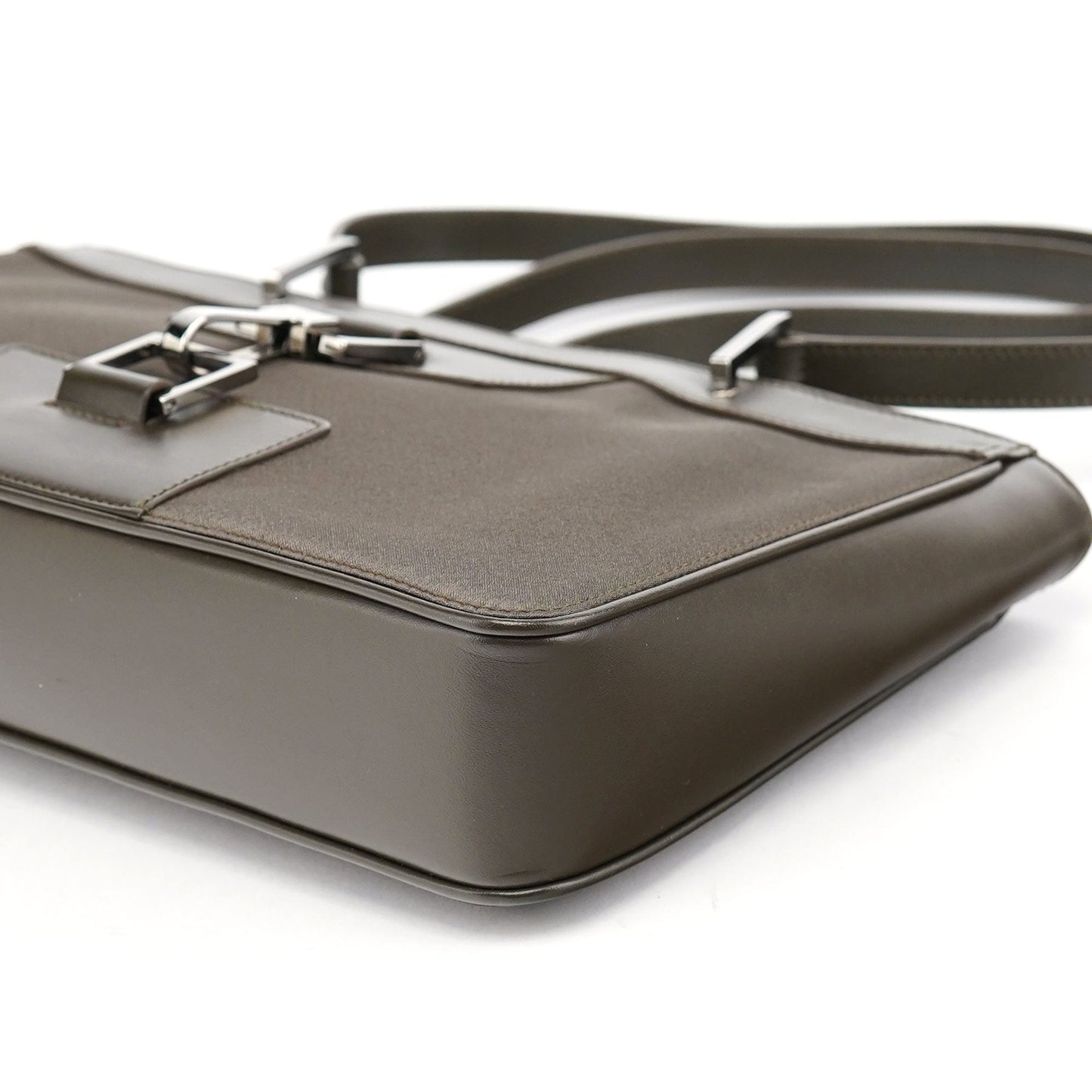 002 1132 Olive Satin Jackie Tote Bag