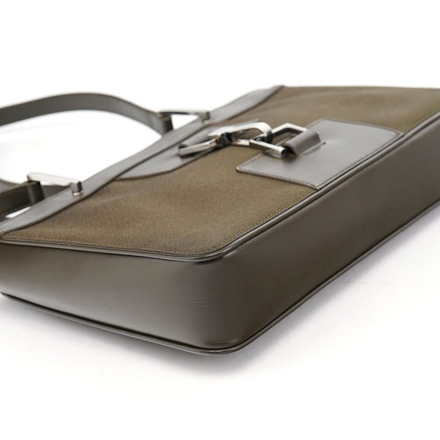 002 1132 Olive Satin Jackie Tote Bag