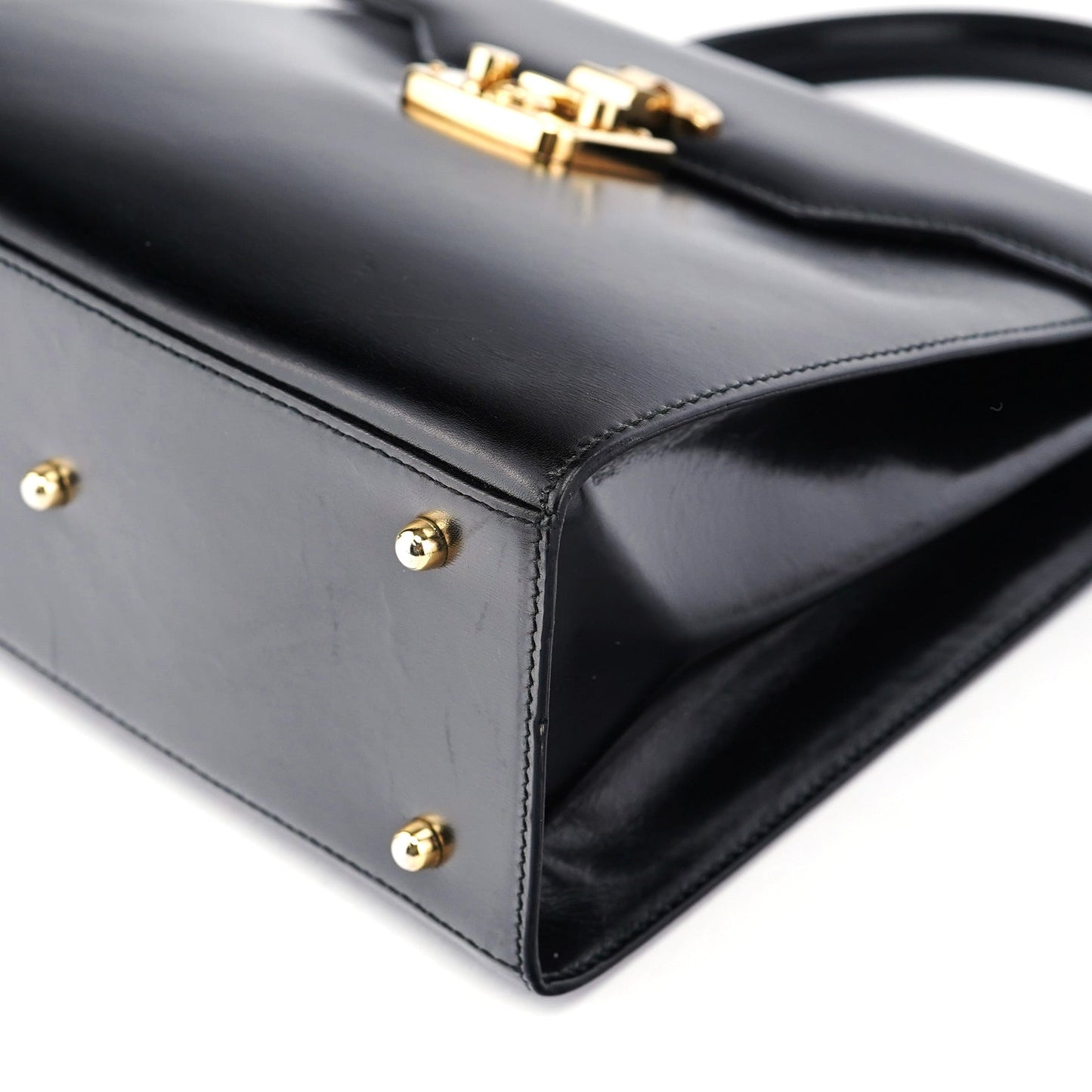 002 2026 Black Leather Lady Lock Bag