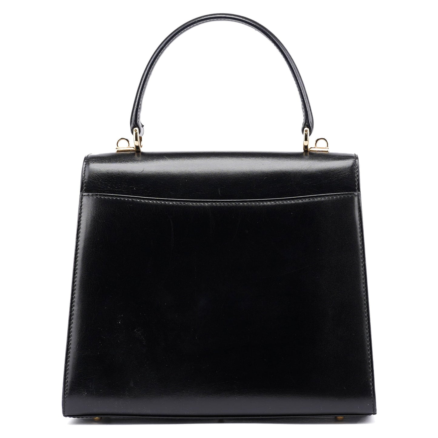 002 2026 Black Leather Lady Lock Bag