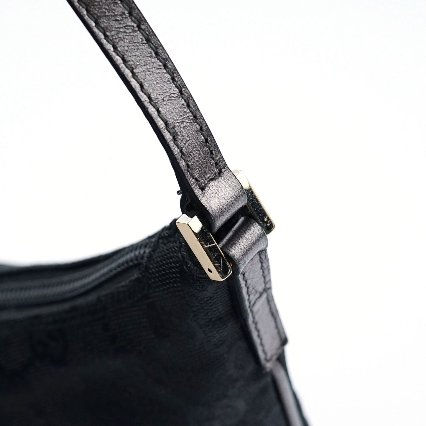 005 0813 Black GG Shoulder Bag