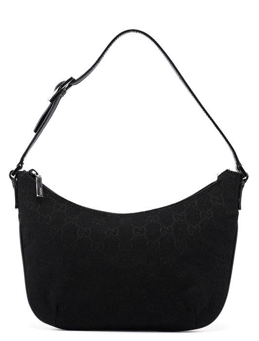 005 0813 Black GG Shoulder Bag