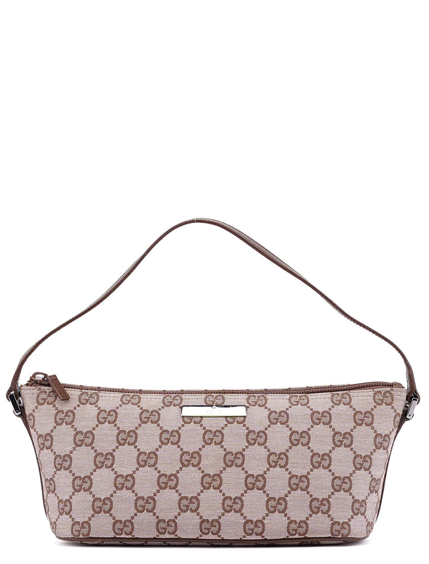 01798 Beige Brown GG Boat Pochette