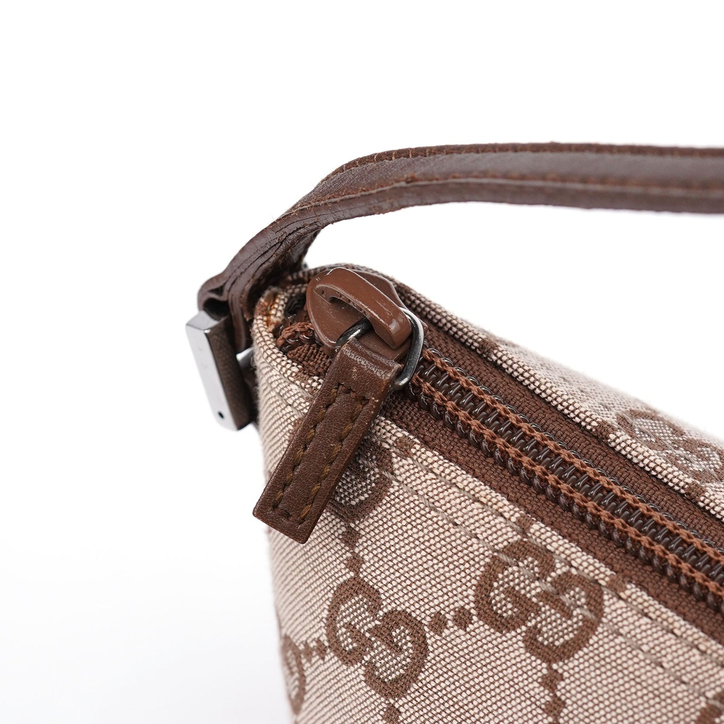01798 Beige Brown GG Boat Pochette