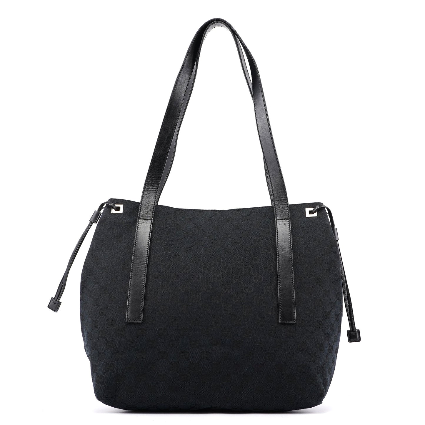 019 0498 Black GG Drawstring Tote Bag