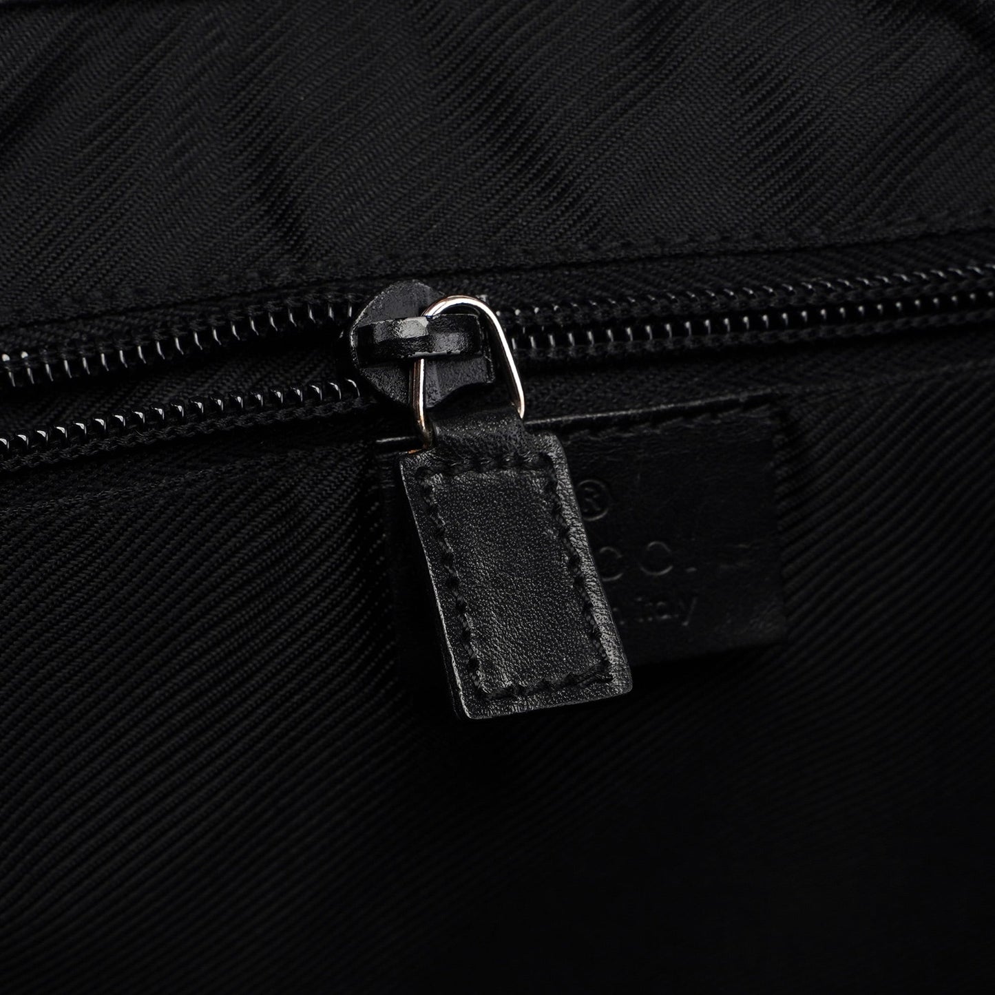 019 0498 Black GG Drawstring Tote Bag