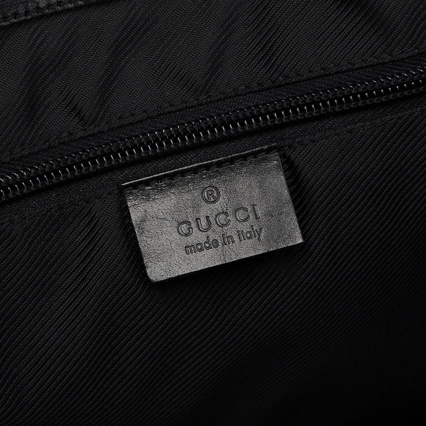 019 0498 Black GG Drawstring Tote Bag