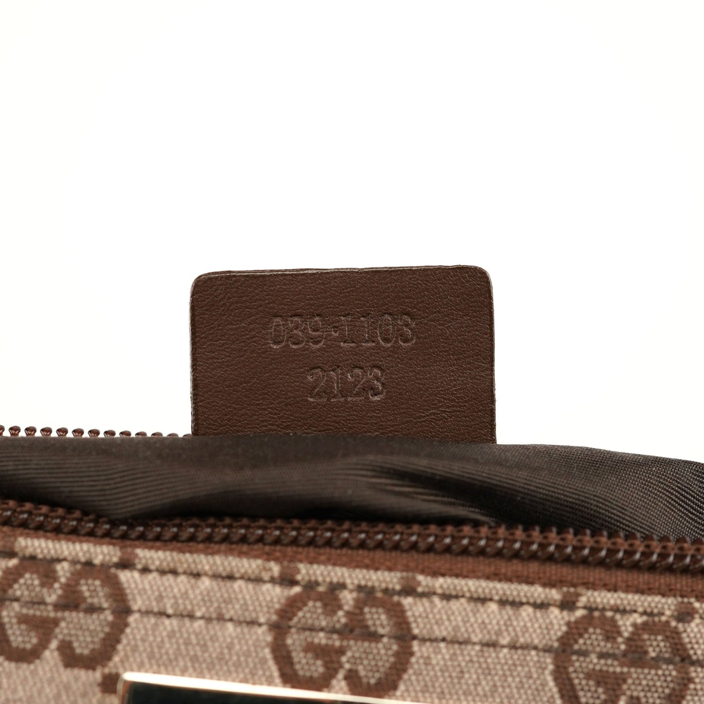 039 1103 Beige Brown GG Boat Pochette