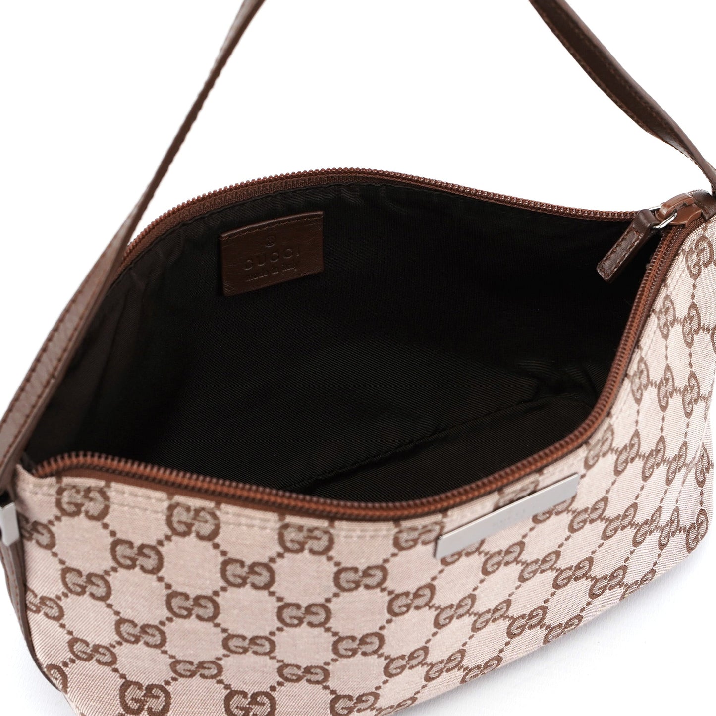 039 1103 Beige Brown GG Boat Pochette