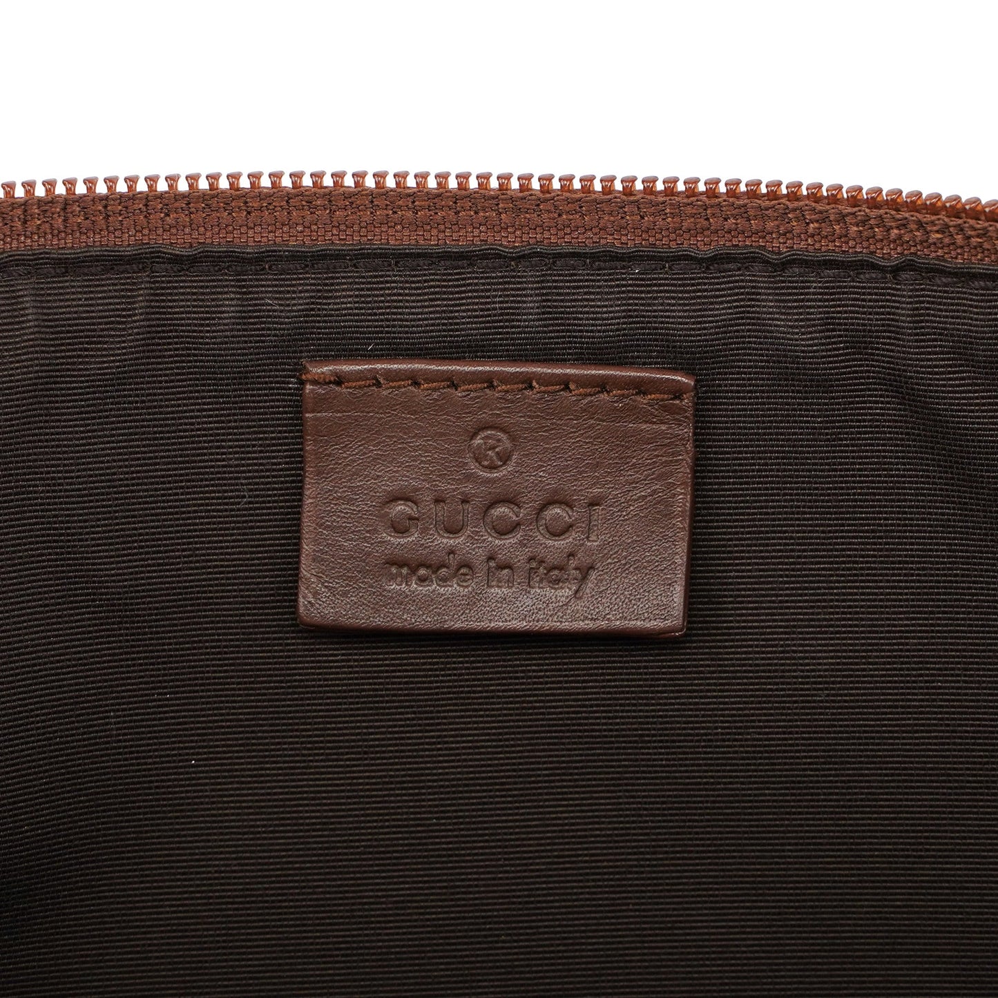 039 1103 Beige Brown GG Boat Pochette