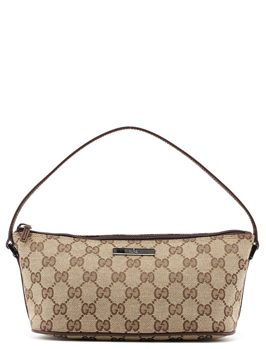 039 1103 Beige Brown GG Boat Pochette