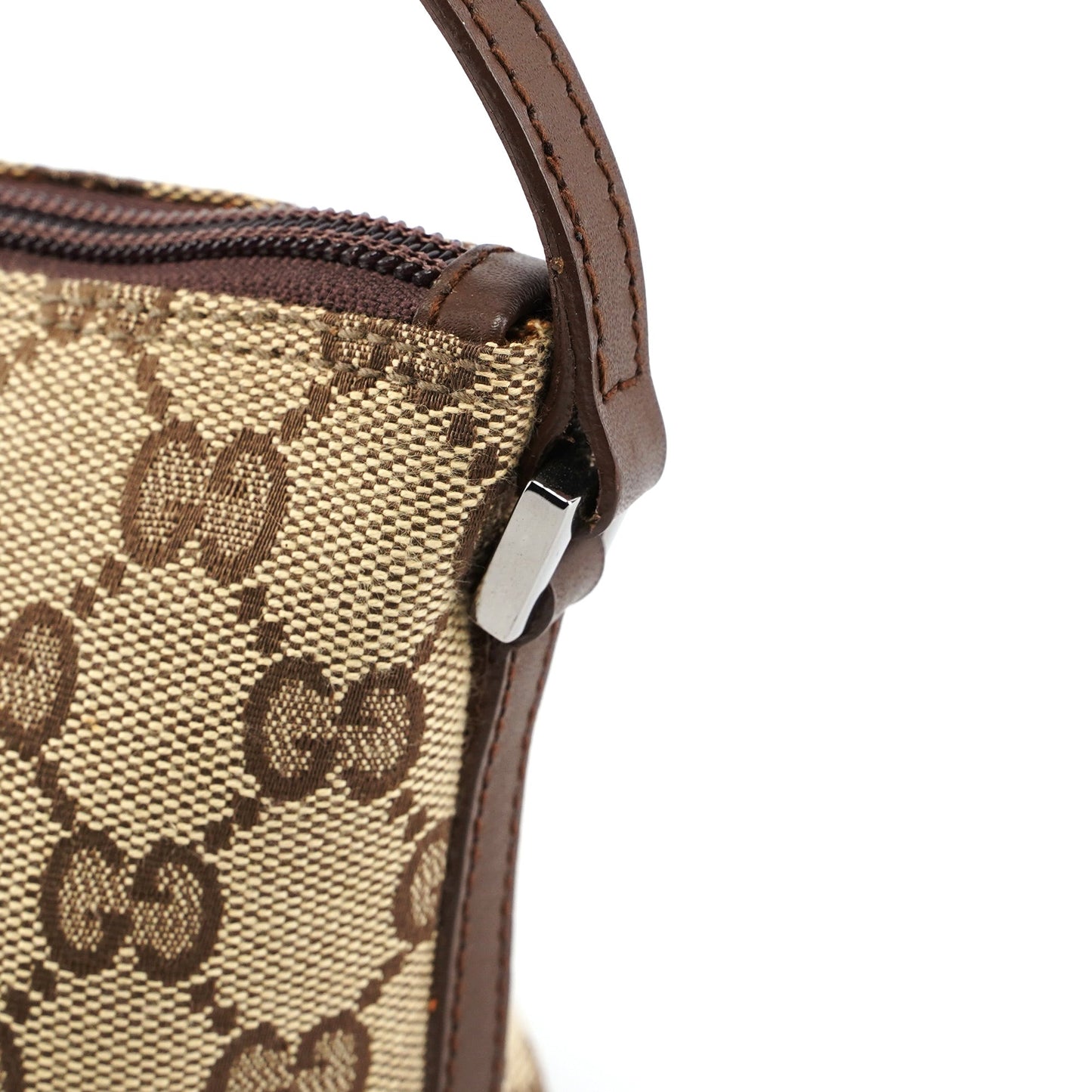 039 1103 Beige Brown GG Boat Pochette