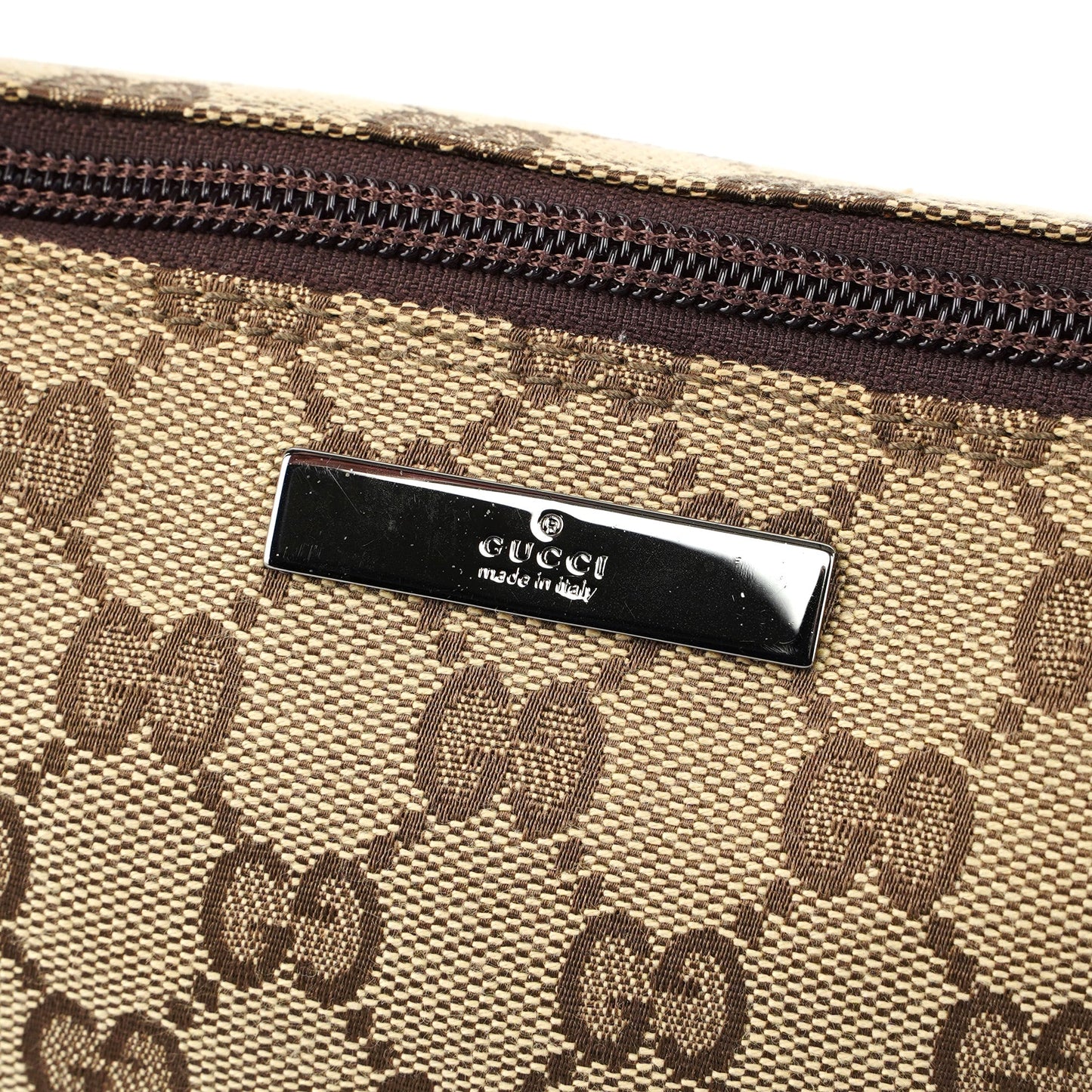 039 1103 Beige Brown GG Boat Pochette