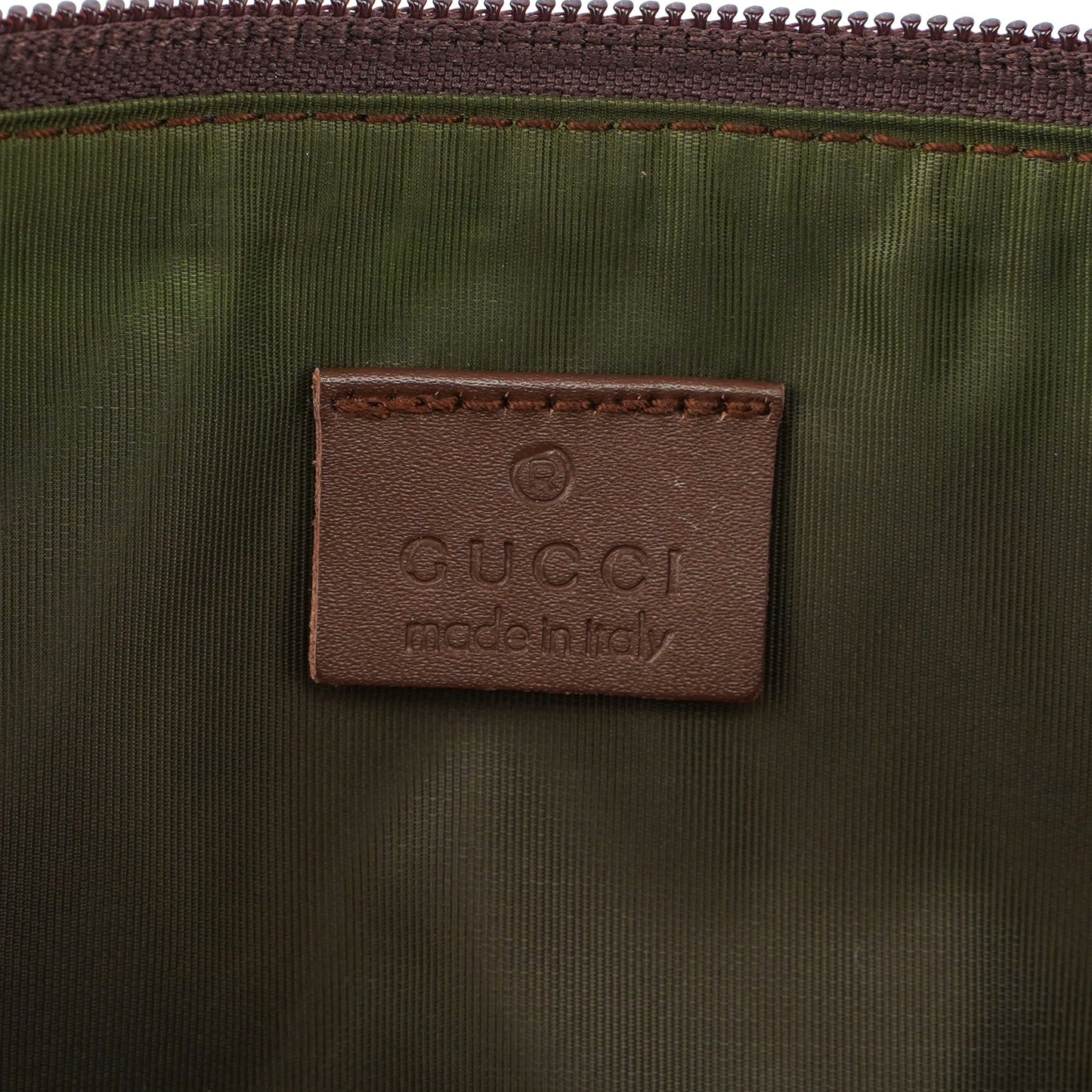 039 1103 Beige Brown GG Boat Pochette