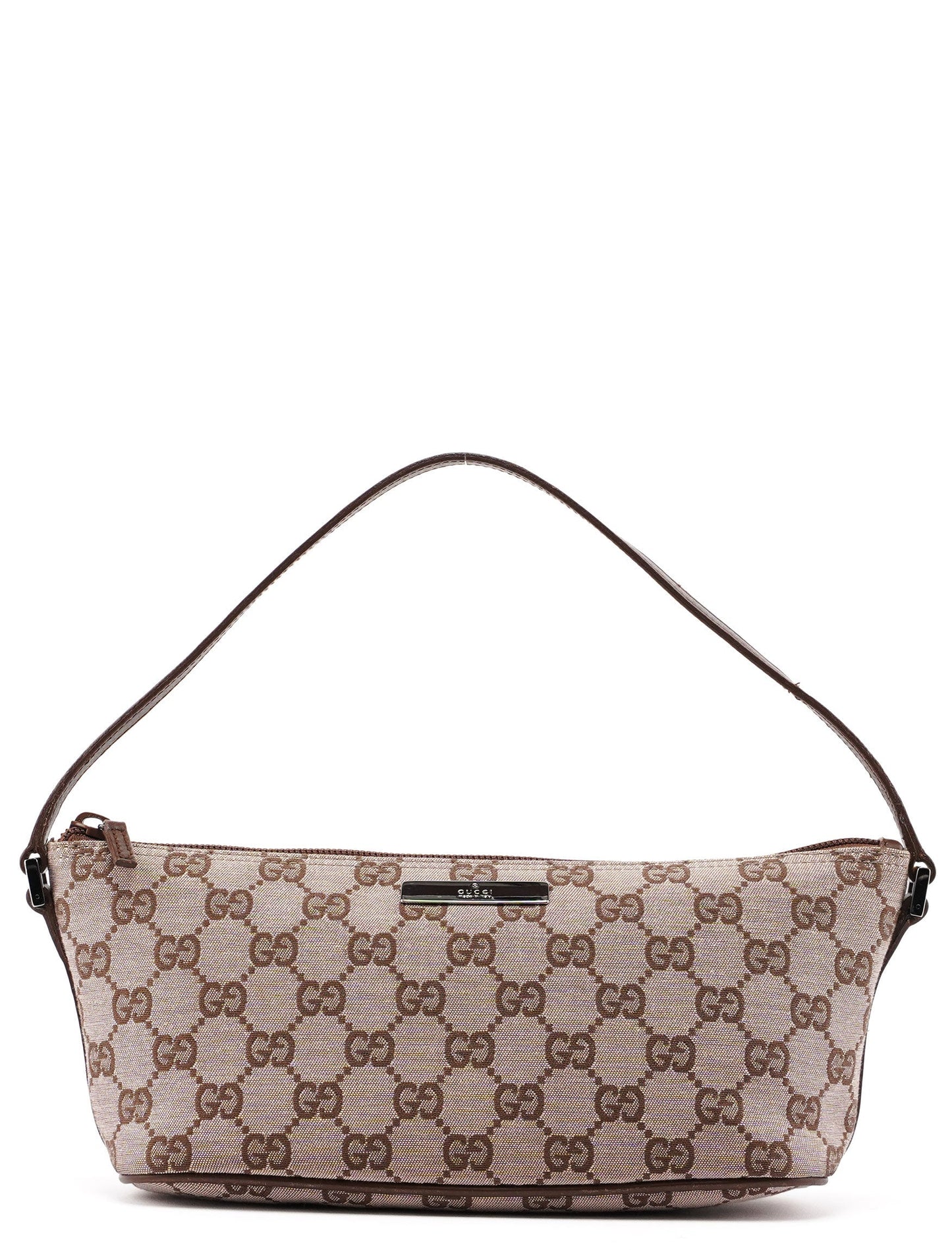 039 1103 Beige Brown GG Boat Pochette