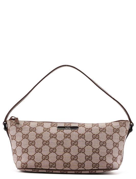 039 1103 Beige Brown GG Boat Pochette