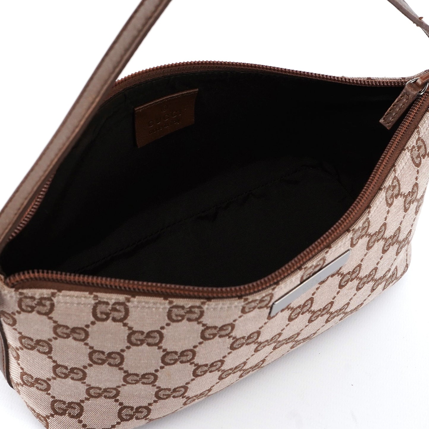 039 1103 Beige Brown GG Boat Pochette