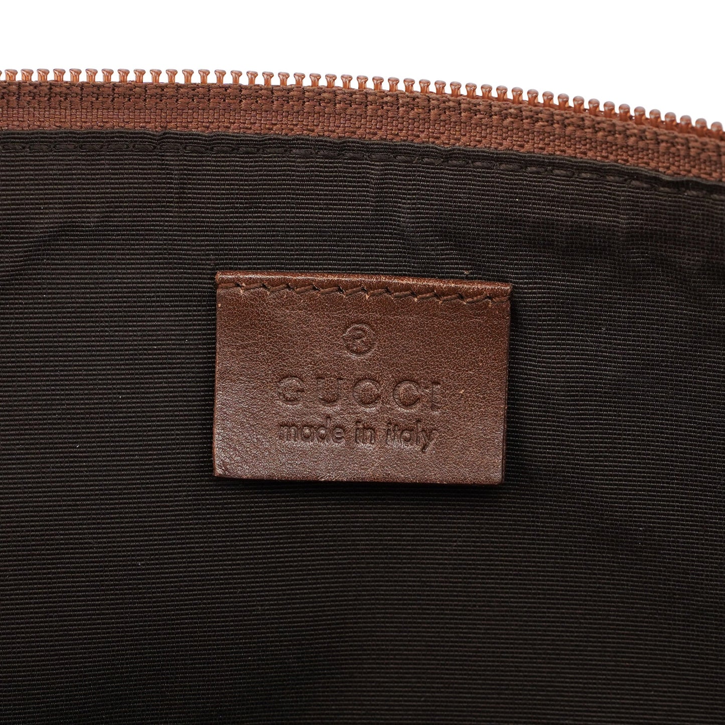 039 1103 Beige Brown GG Boat Pochette