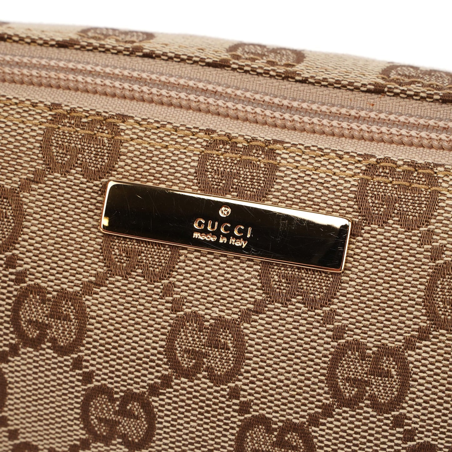 039 1103 Beige GG Boat Pochette