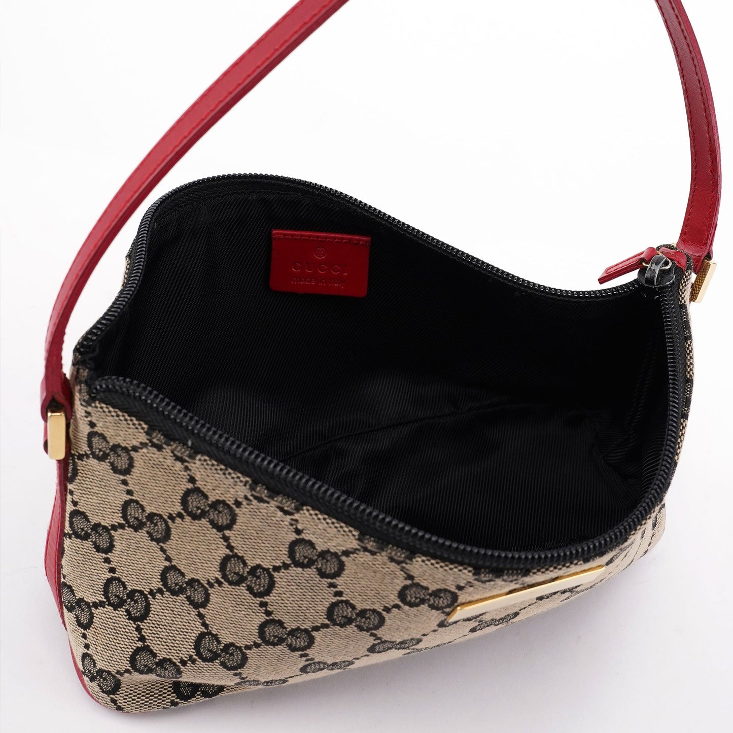 039 1103 Beige Red GG Boat Pochette