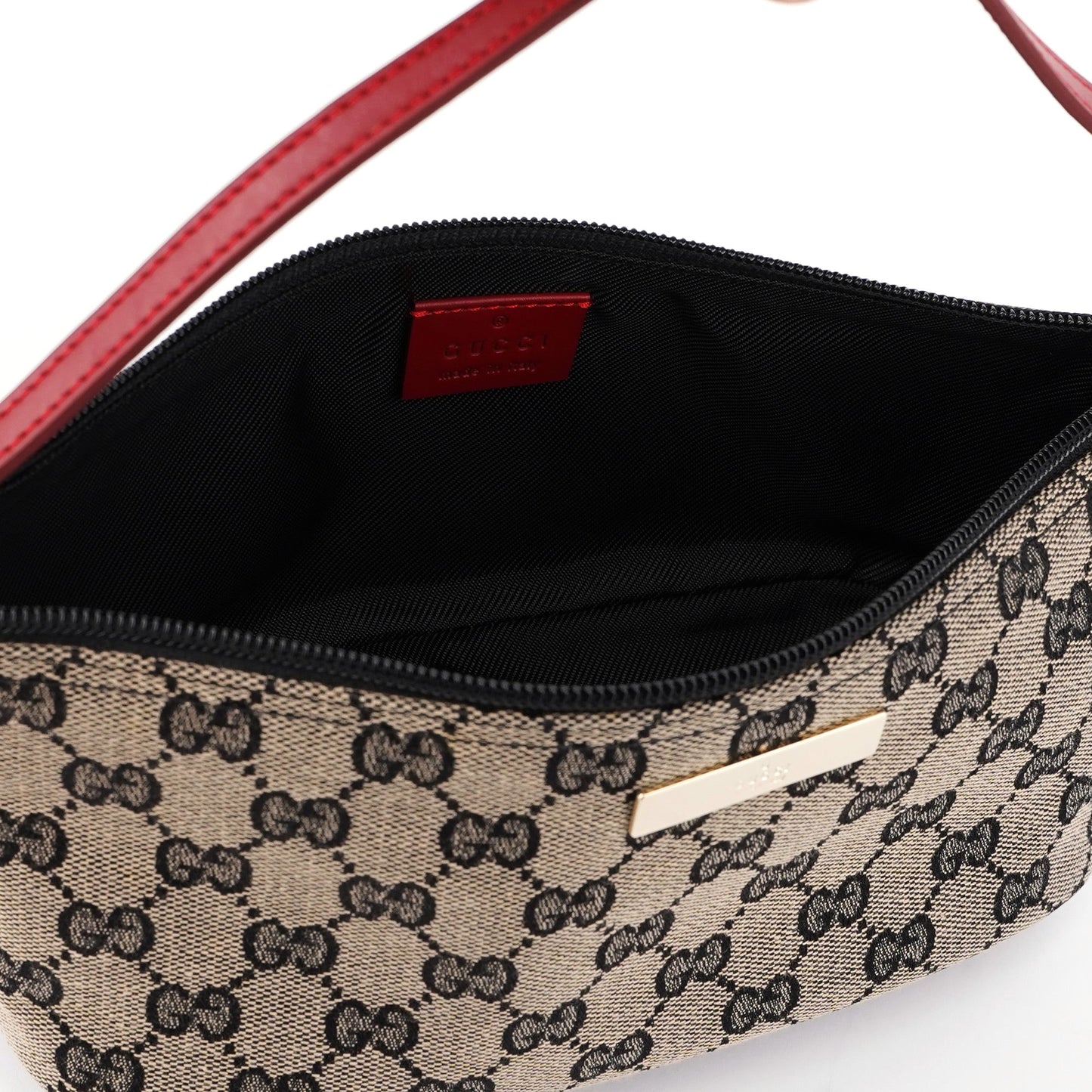 039 1103 Beige Red GG Boat Pochette