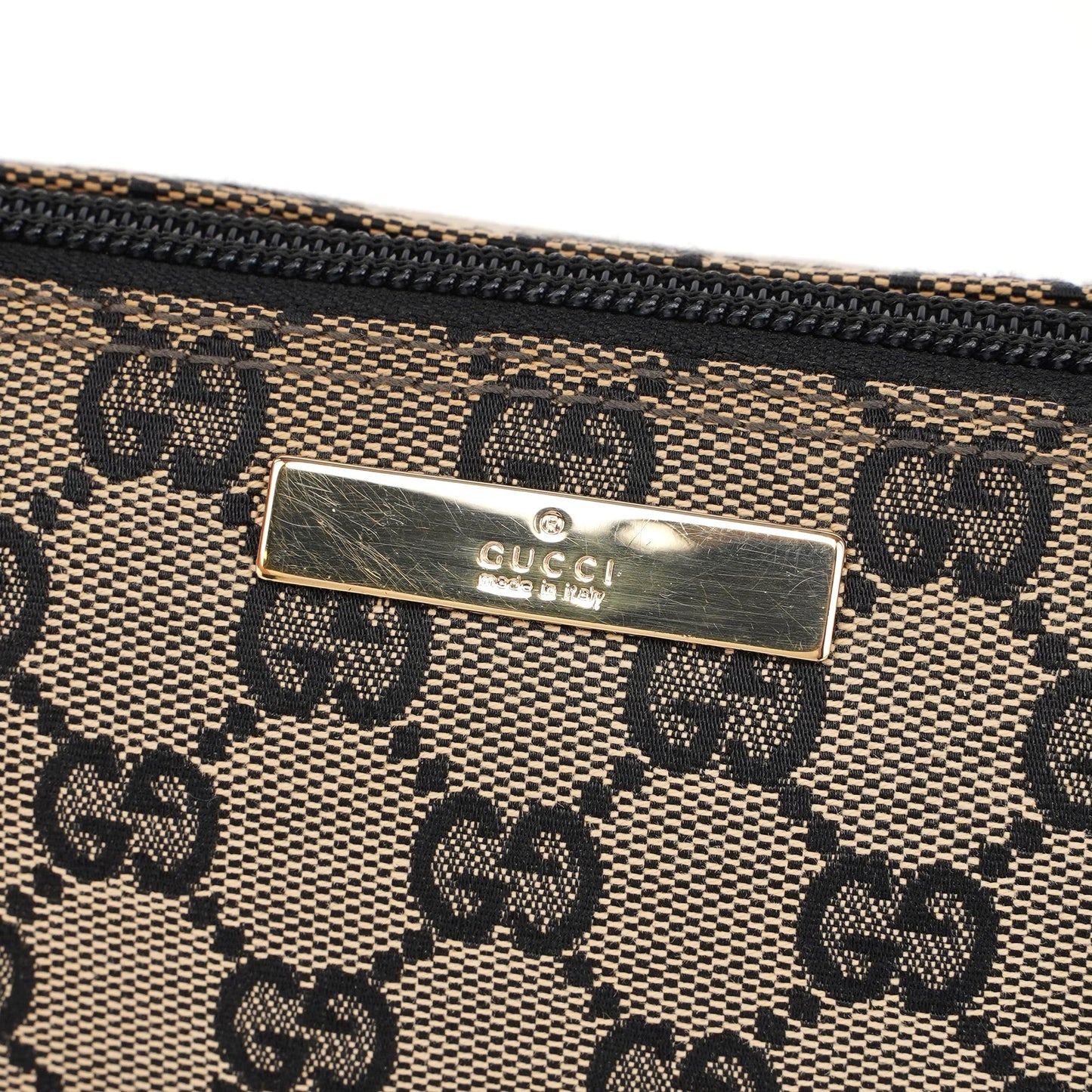 039 1103 Beige Red GG Boat Pochette