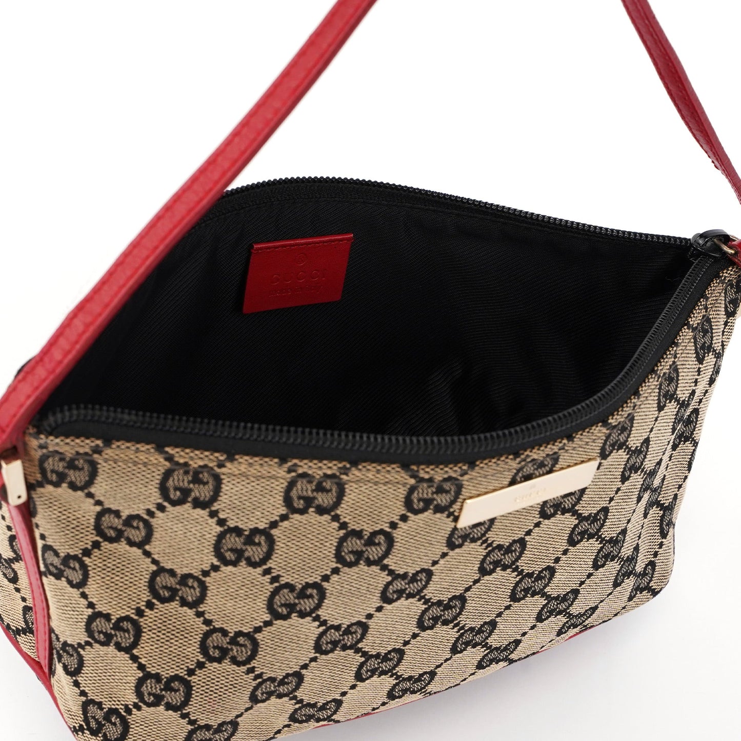 039 1103 Beige Red GG Boat Pochette