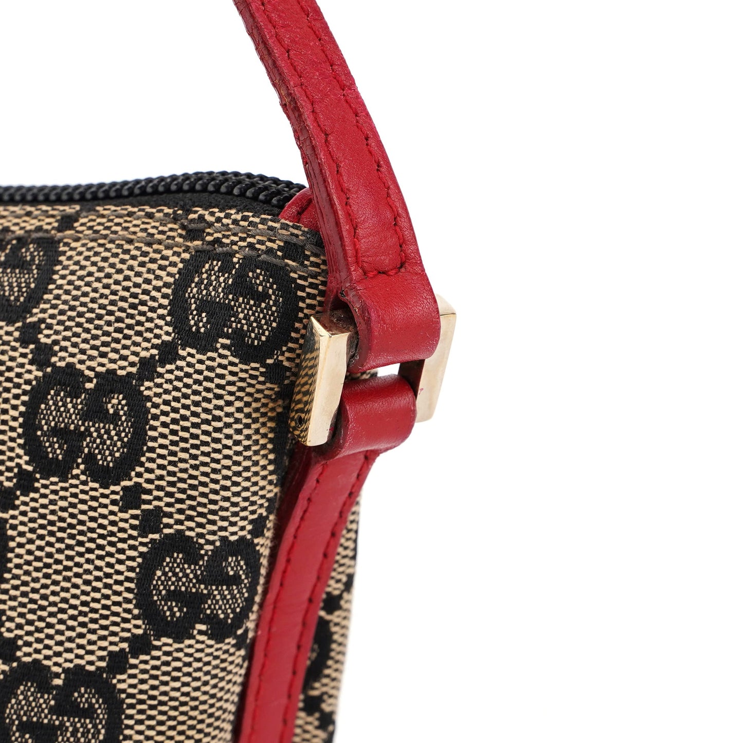 039 1103 Beige Red GG Boat Pochette