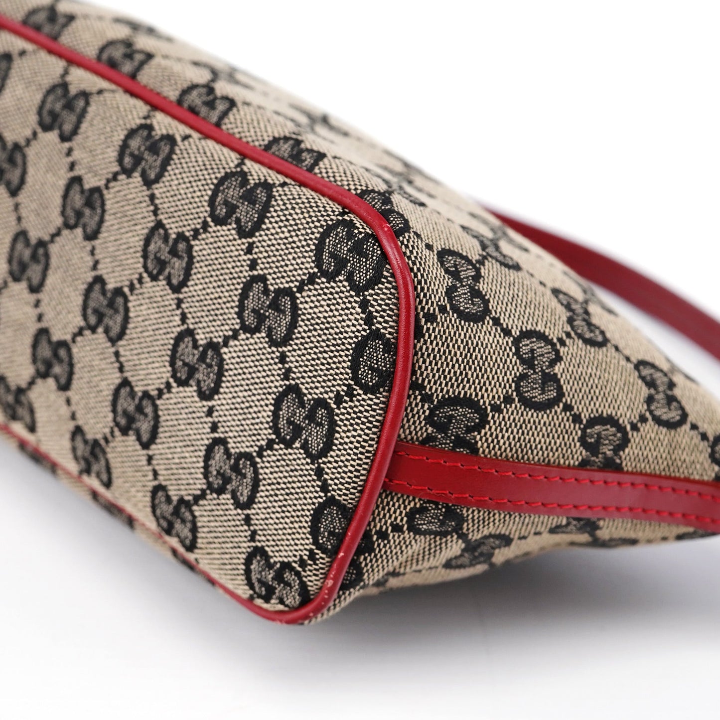 039 1103 Beige Red GG Boat Pochette