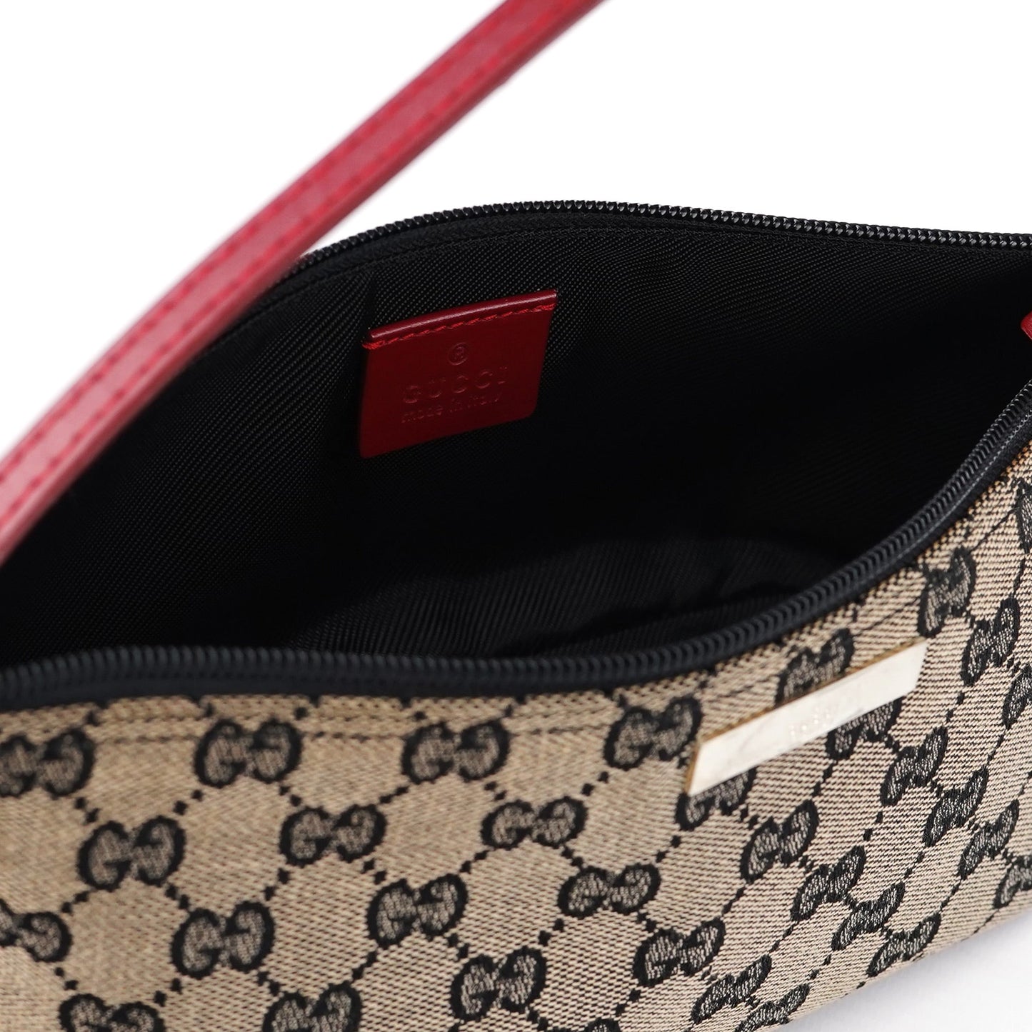 039 1103 Beige Red GG Boat Pochette