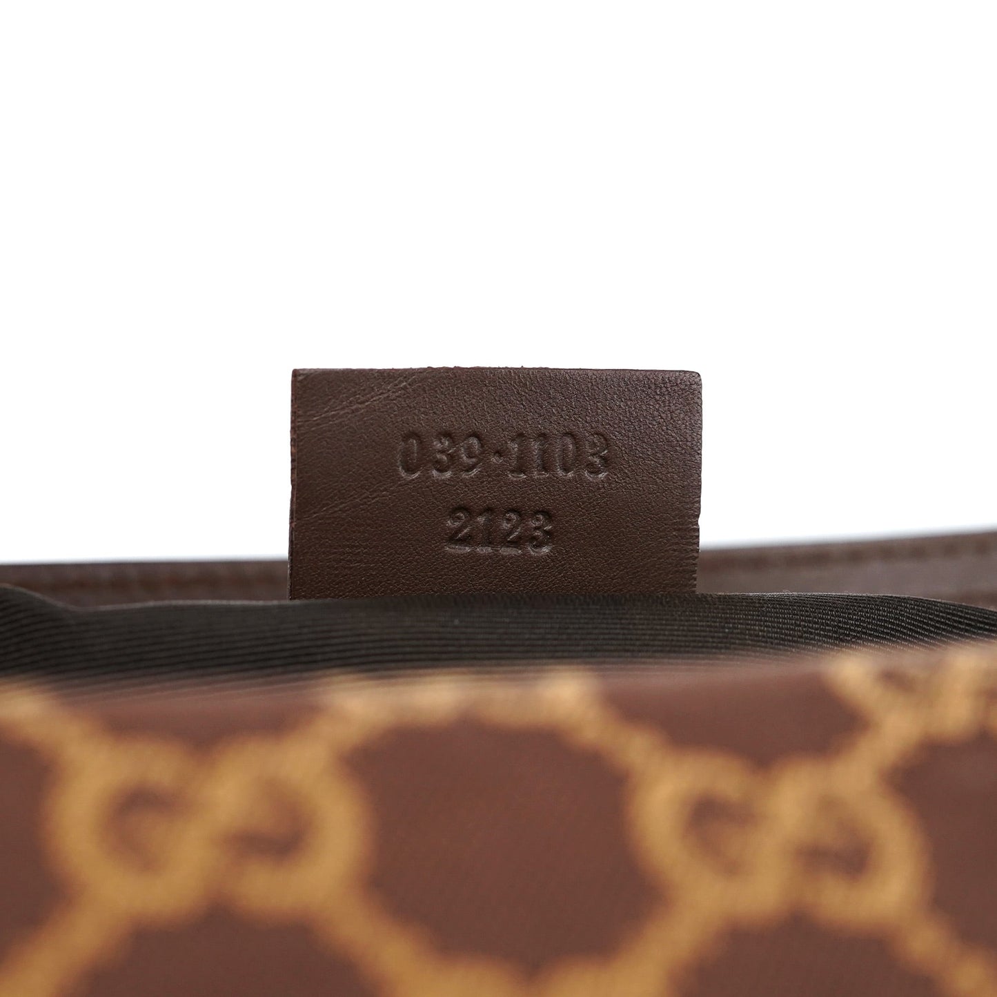 039 1103 Brown GG Boat Pochette