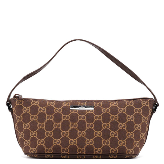 039 1103 Brown GG Boat Pochette
