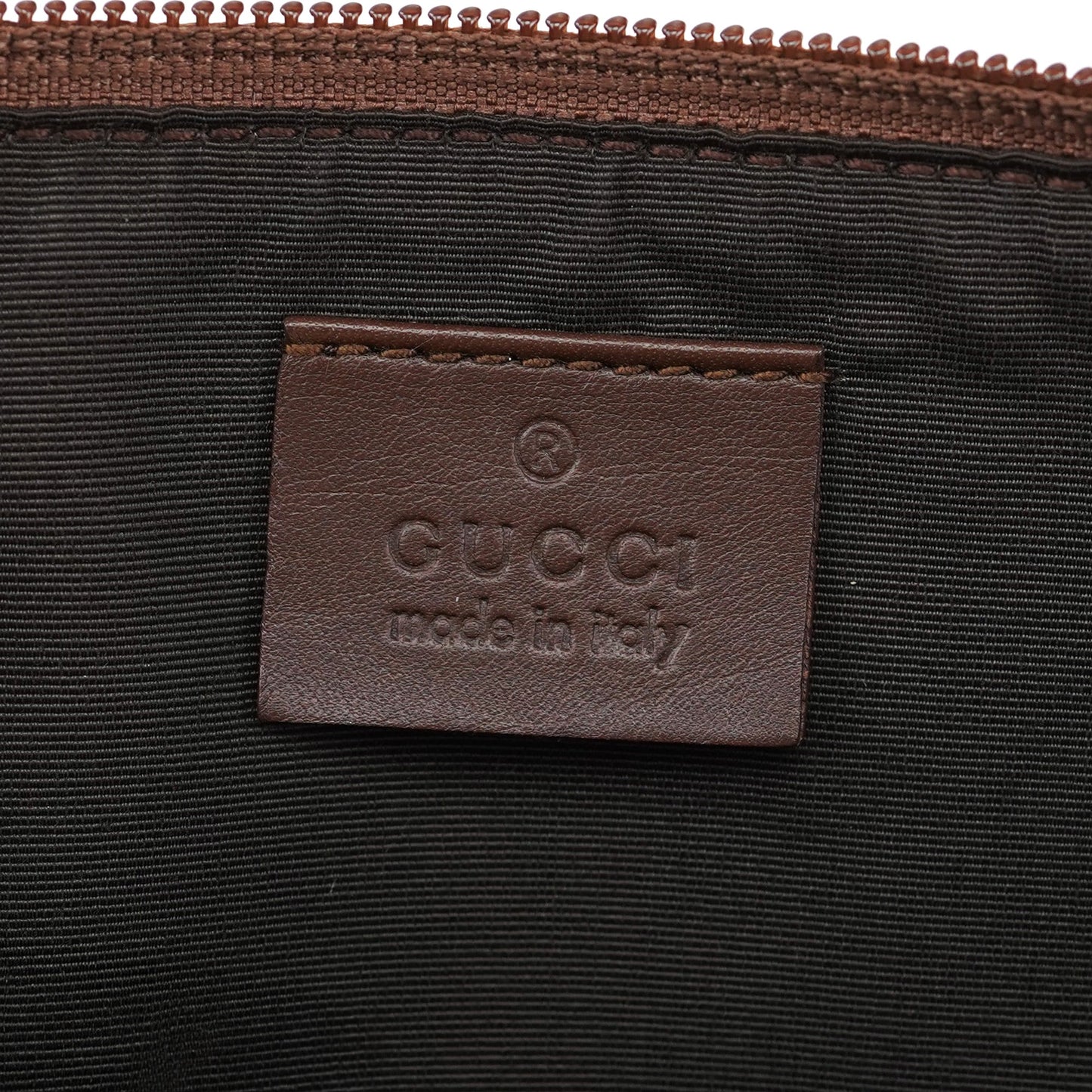 039 1103 Brown GG Boat Pochette