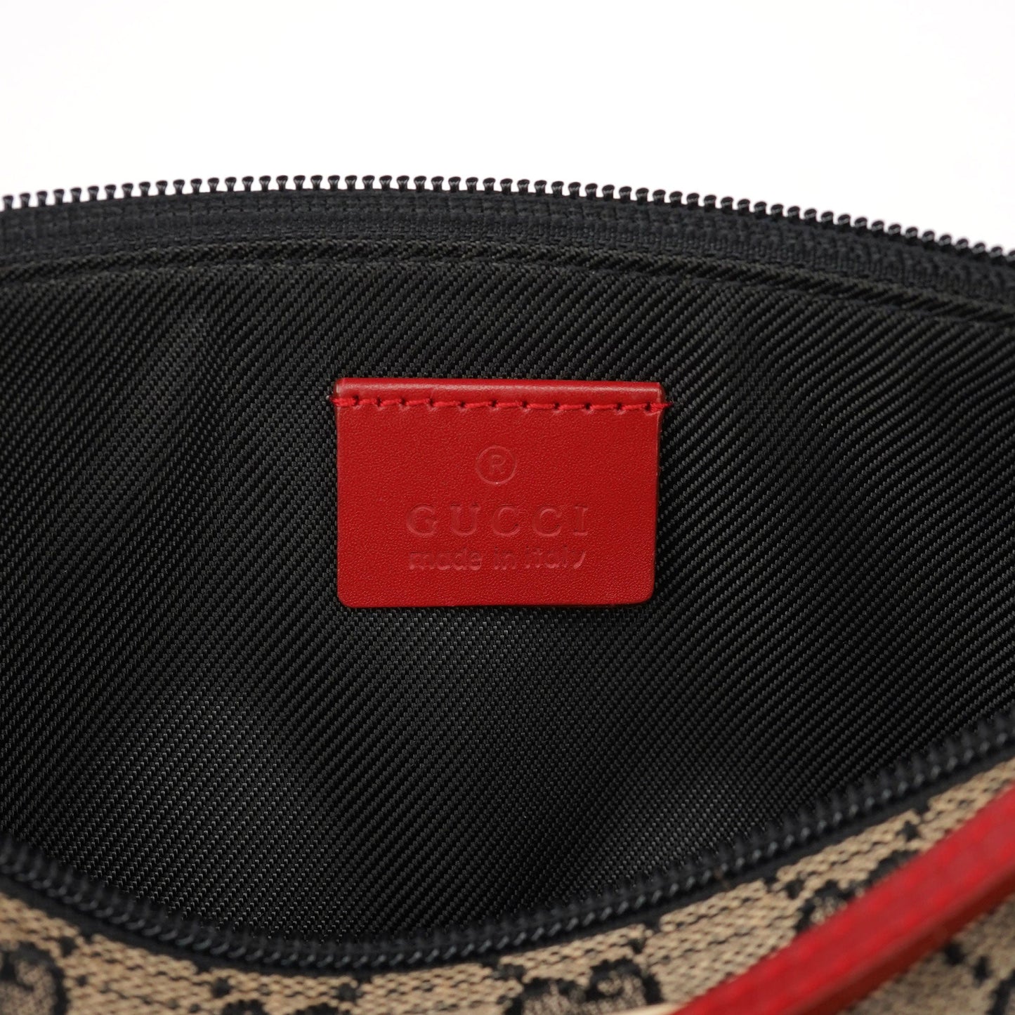 039 1103 Grey Red GG Boat Pochette