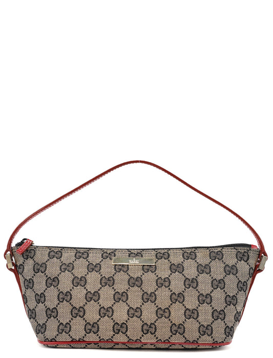 039 1103 Grey Red GG Boat Pochette