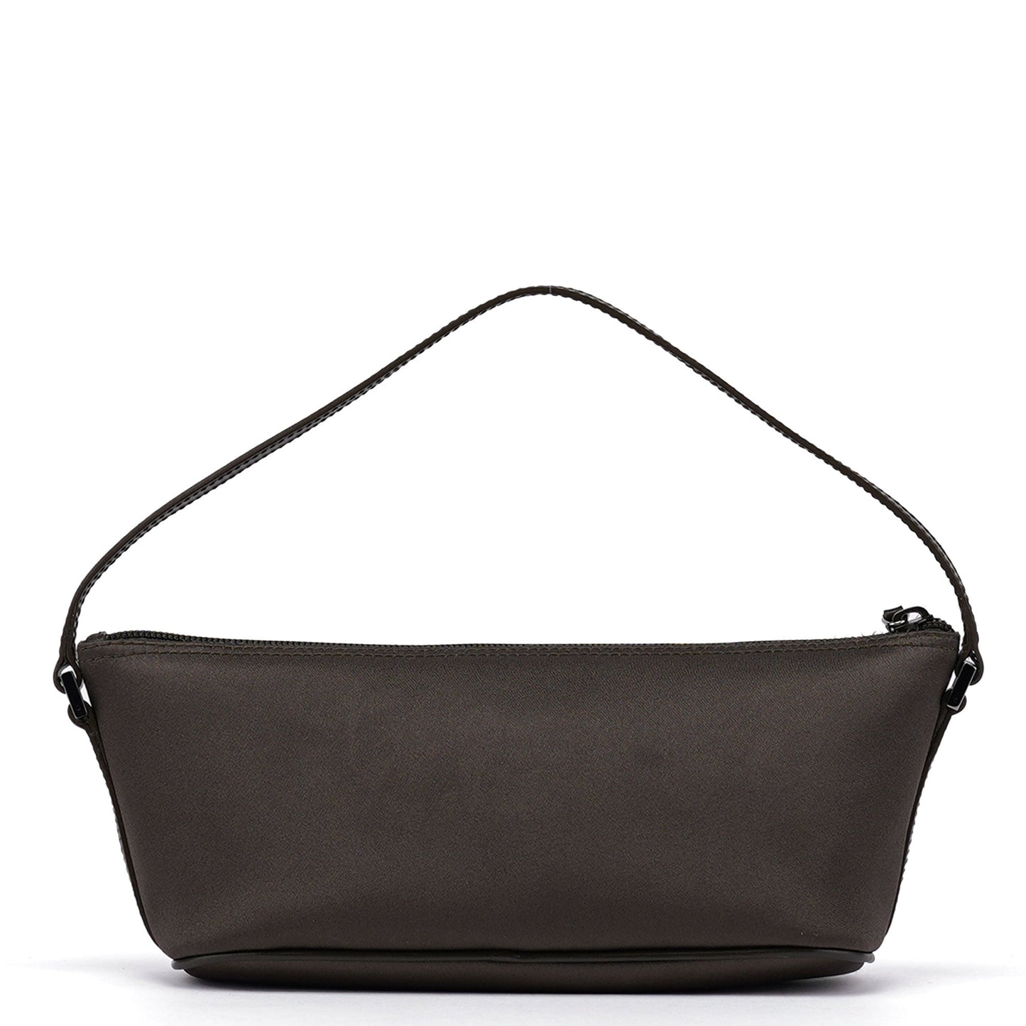 039 1103 Olive Satin Boat Pochette