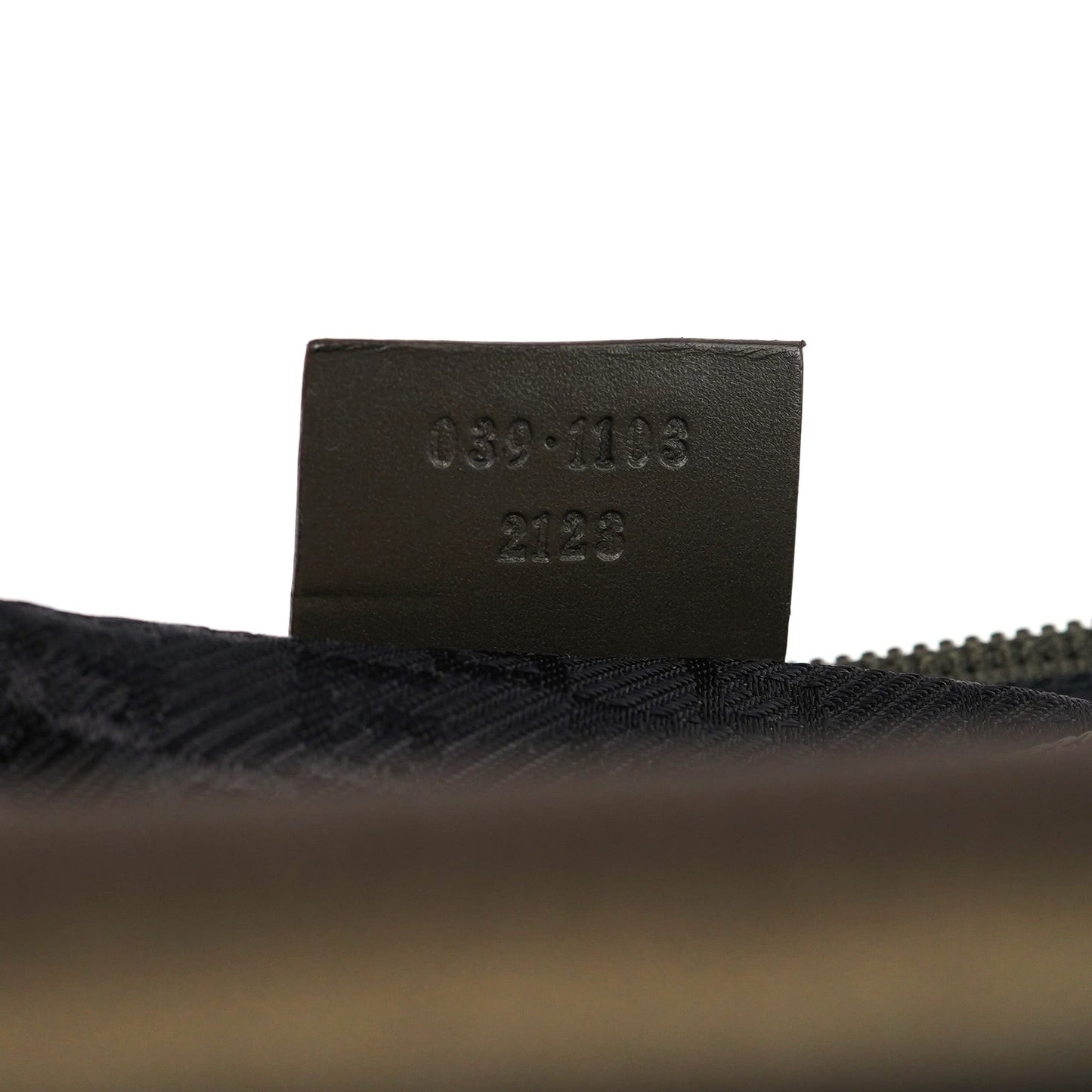 039 1103 Olive Satin Boat Pochette