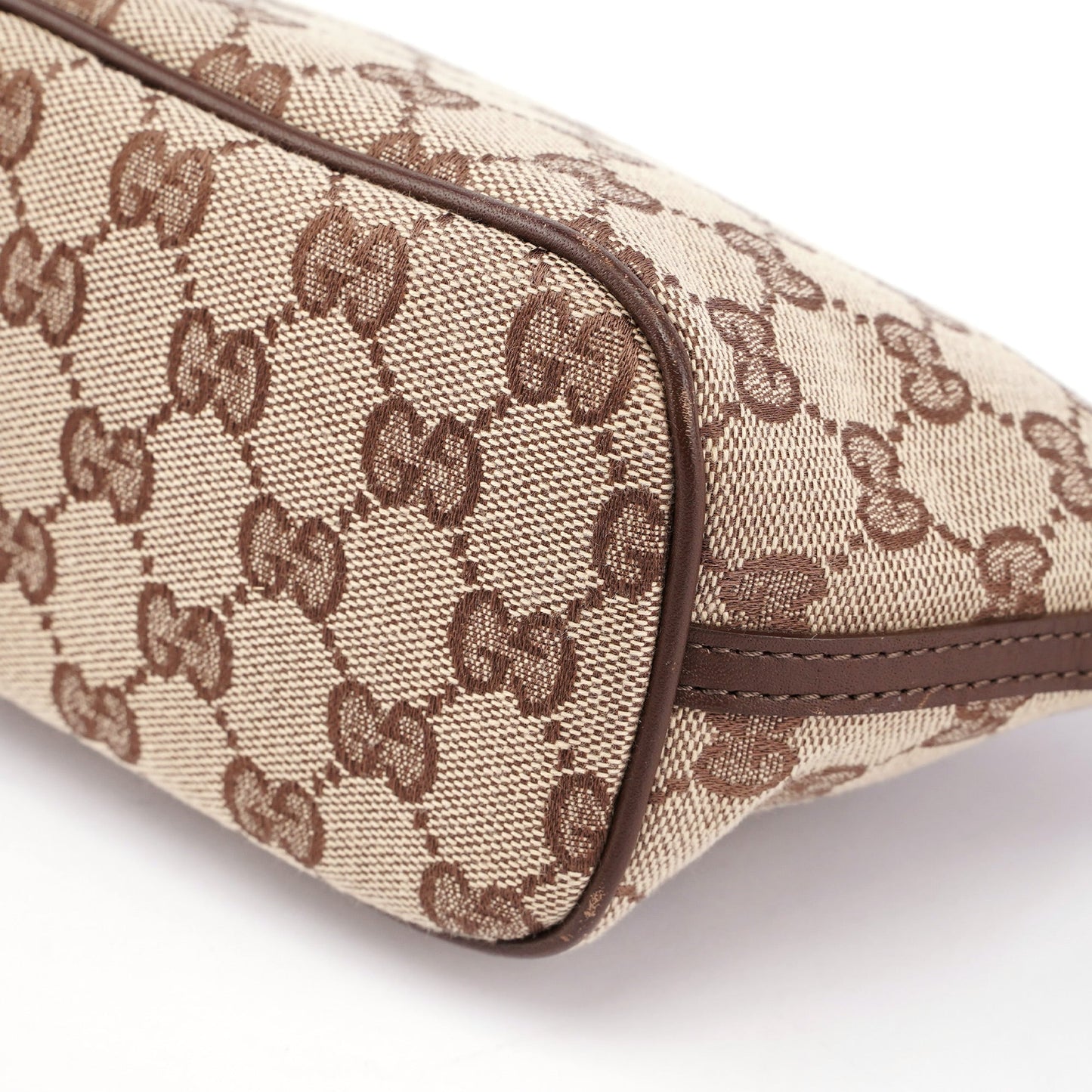 0391103 Beige Brown GG Boat Pochette