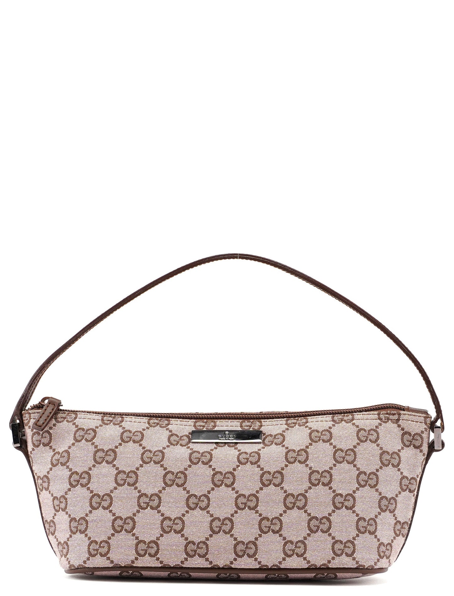 0391103 Beige Brown GG Boat Pochette