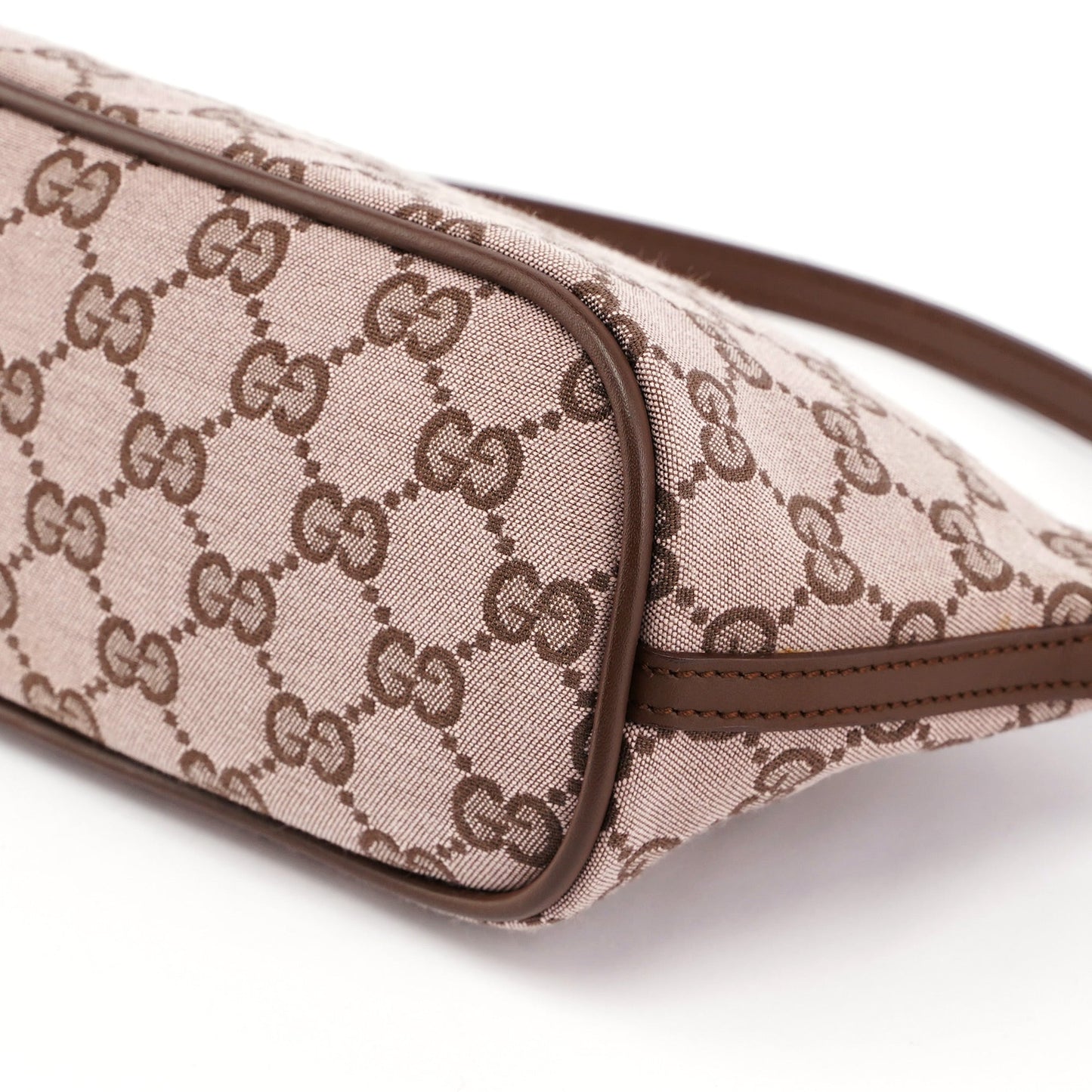 0391103 Beige Brown GG Boat Pochette