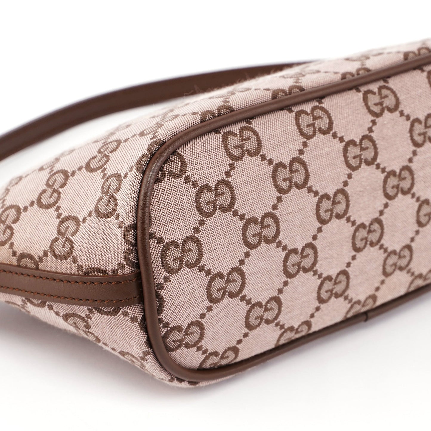 0391103 Beige Brown GG Boat Pochette