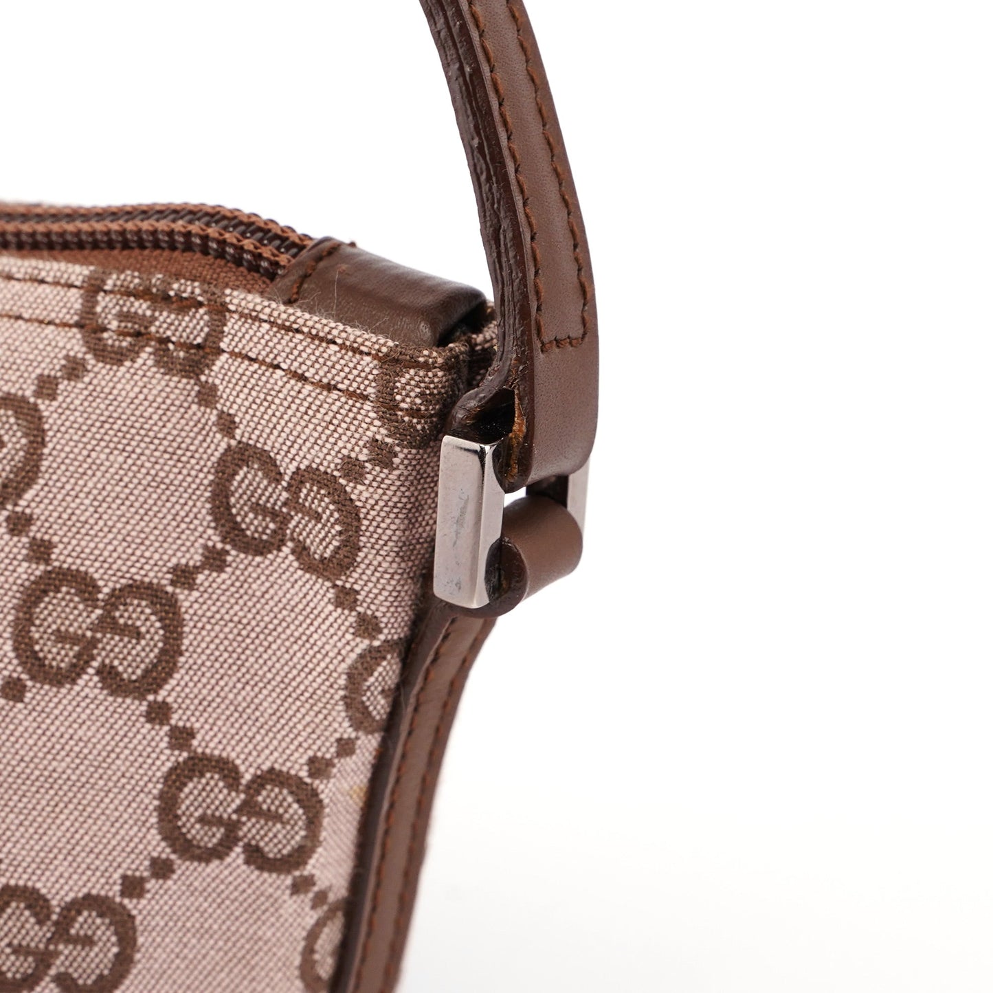 0391103 Beige Brown GG Boat Pochette